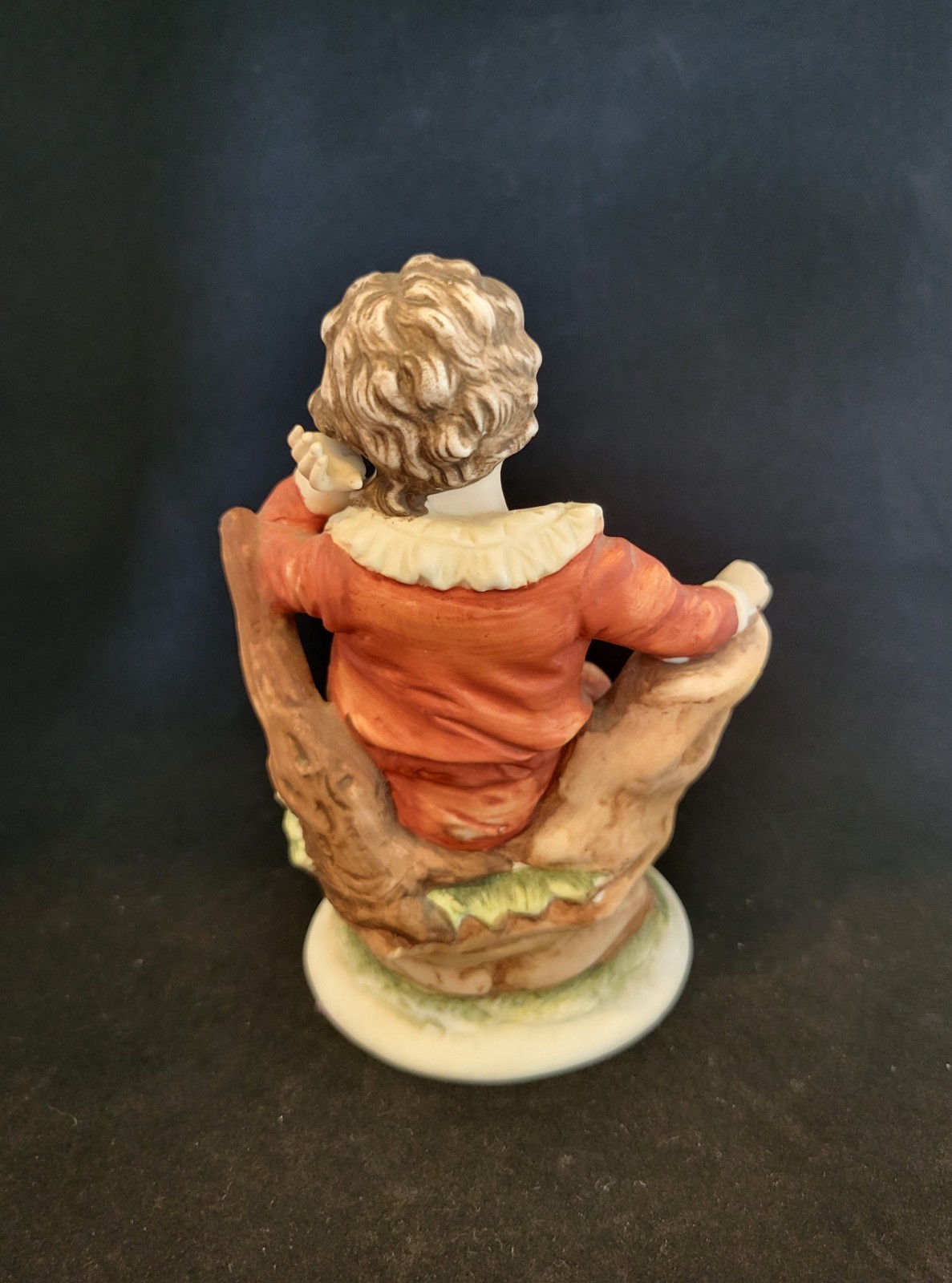 Vtg The Red Boy Master Lambton Lefton Figurine w/Matching Framed Needlepoint