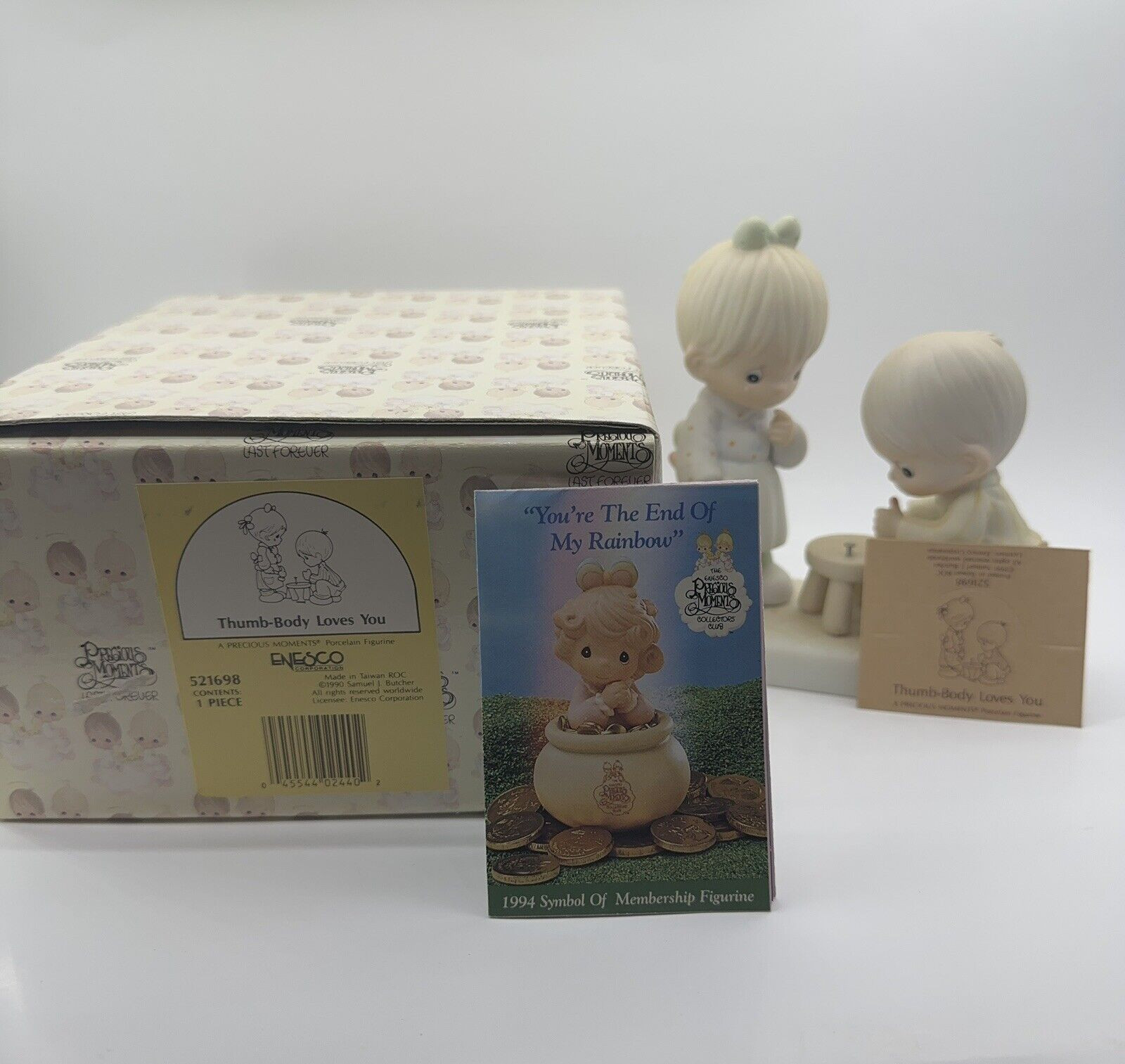 Precious Moments Thumb-Body Loves You Collectable Figurine 1990 with box 521698