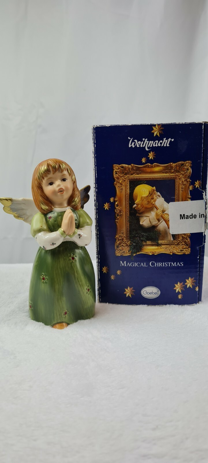 Goebel Weihnacht Magical Christmas Angel In green 4.75 inches – New In Box