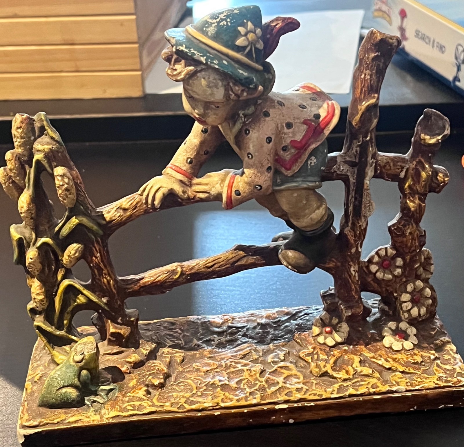 Vintage Art Brabançon Plaster Figurine N° 201 Tich Vandenbalck Hummel Style