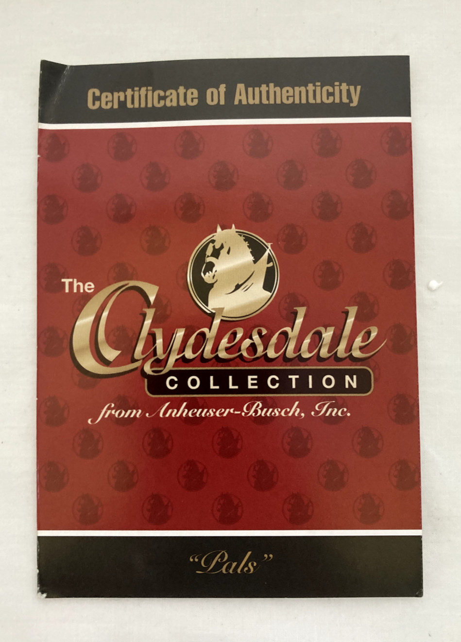 The Clydesdale Collection Anheuser-Busch “Pals” Figurine CLYD2 1998