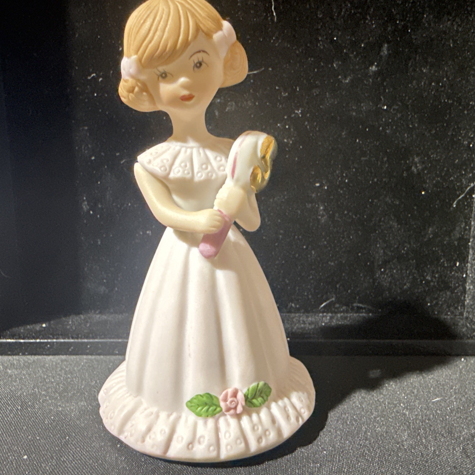 Vintage Growing Up Birthday Girls Brunette Hair Enesco 1982