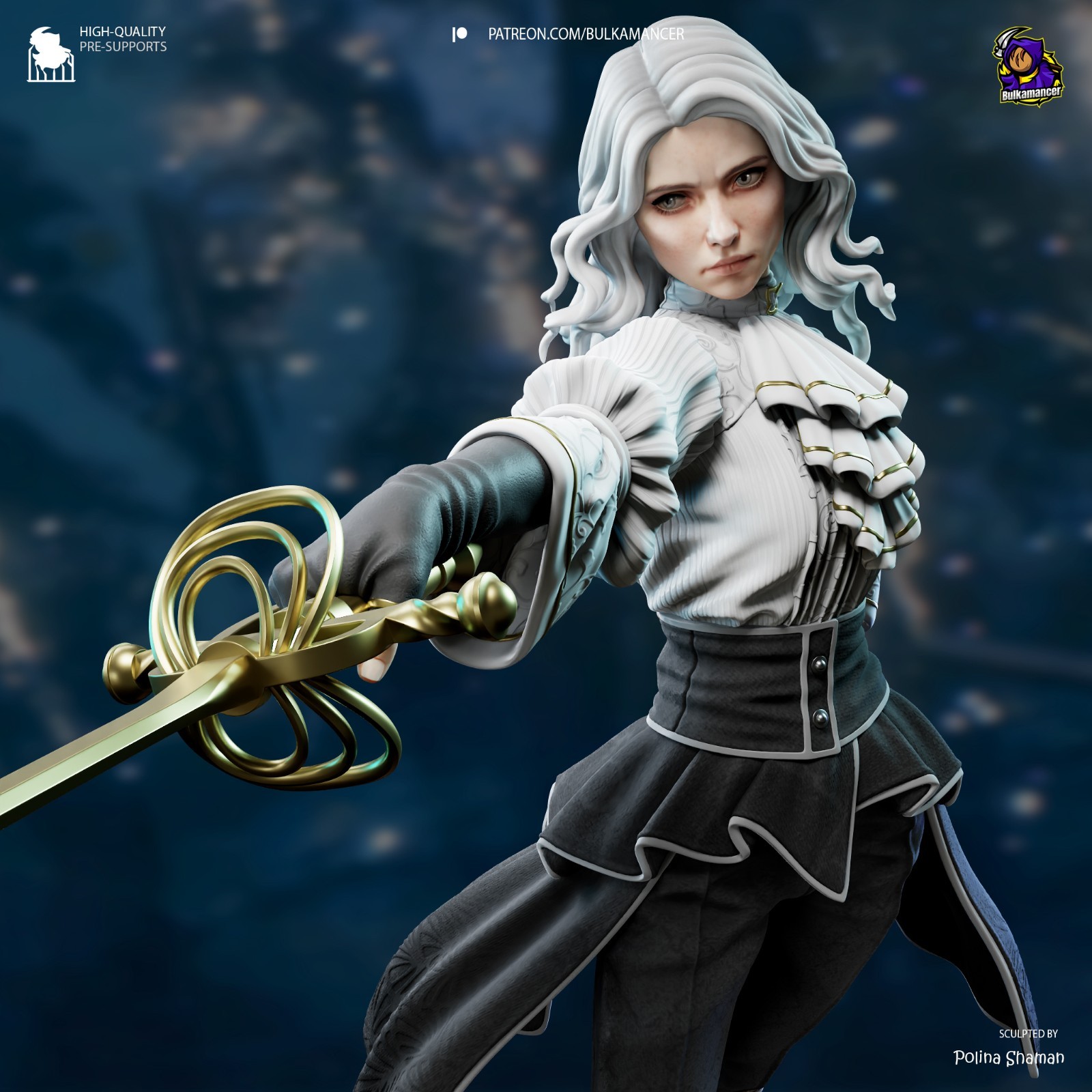Real Maelle Clair Obscur Resin Kit | 1:6 Scale | Dual Weapon Options | DIY Model