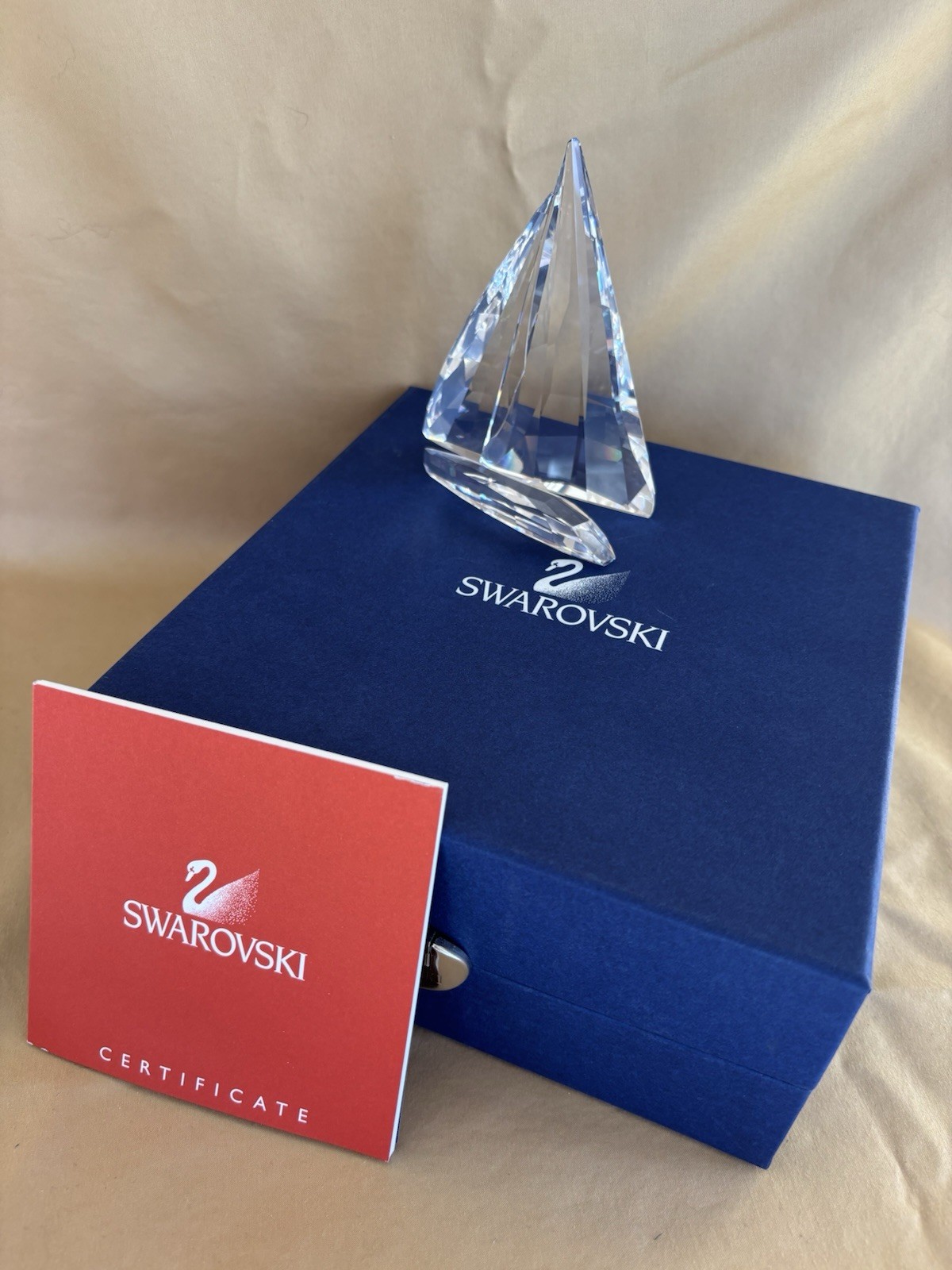Swarovski Clear Crystal Sailing Legend with Navy Gift Box Made In Austria