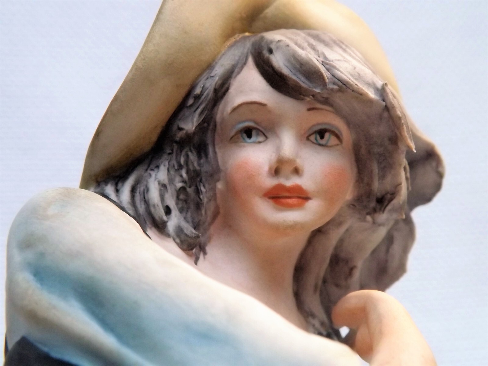 Ethan Allen Capodimonte Signed Nico Venzo Italy Bisque Figurine Lady