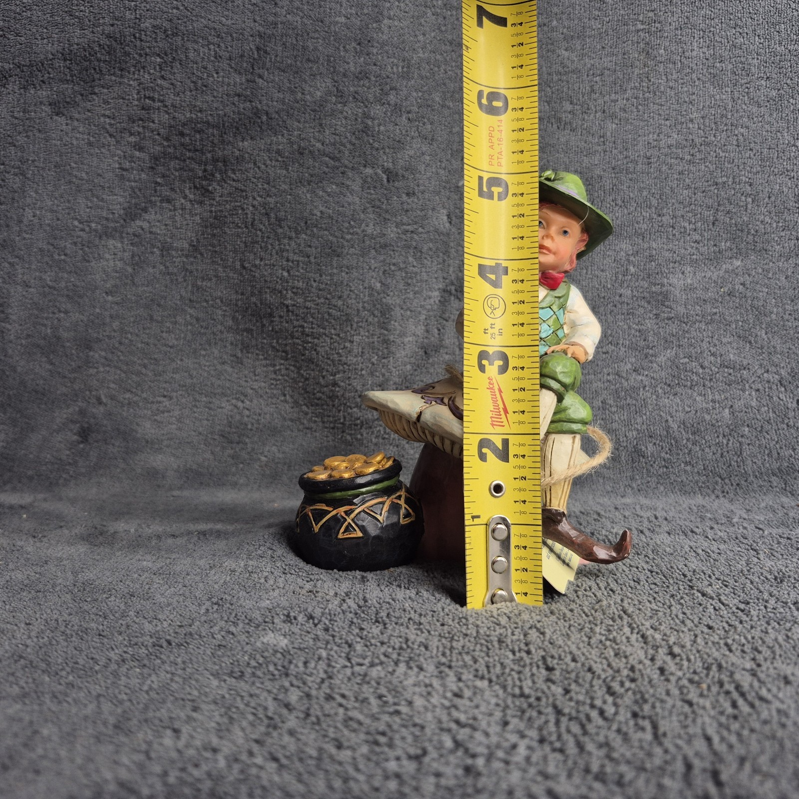 Jim Shore Rare A Bit O Irish Luck Leprechaun On Mushroom Figurine 4037649