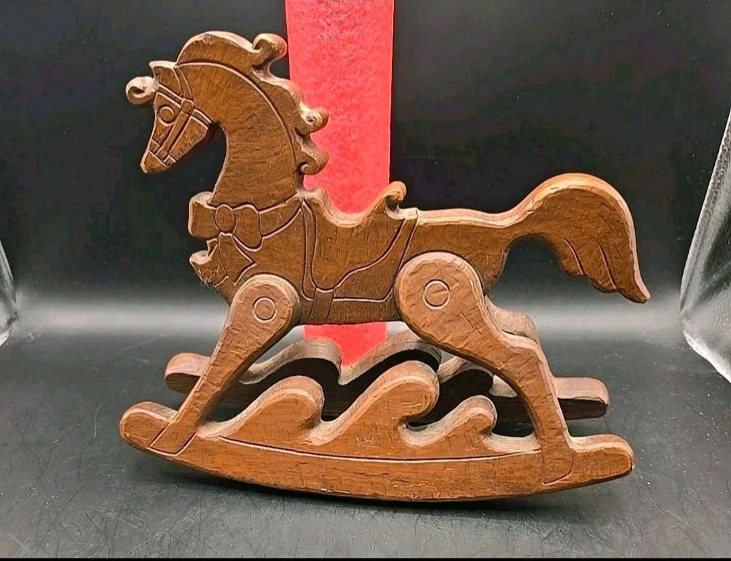 Red Mill Beautiful Rocking Horse Figurine Handcrafted in the USA VINTAGE 1989