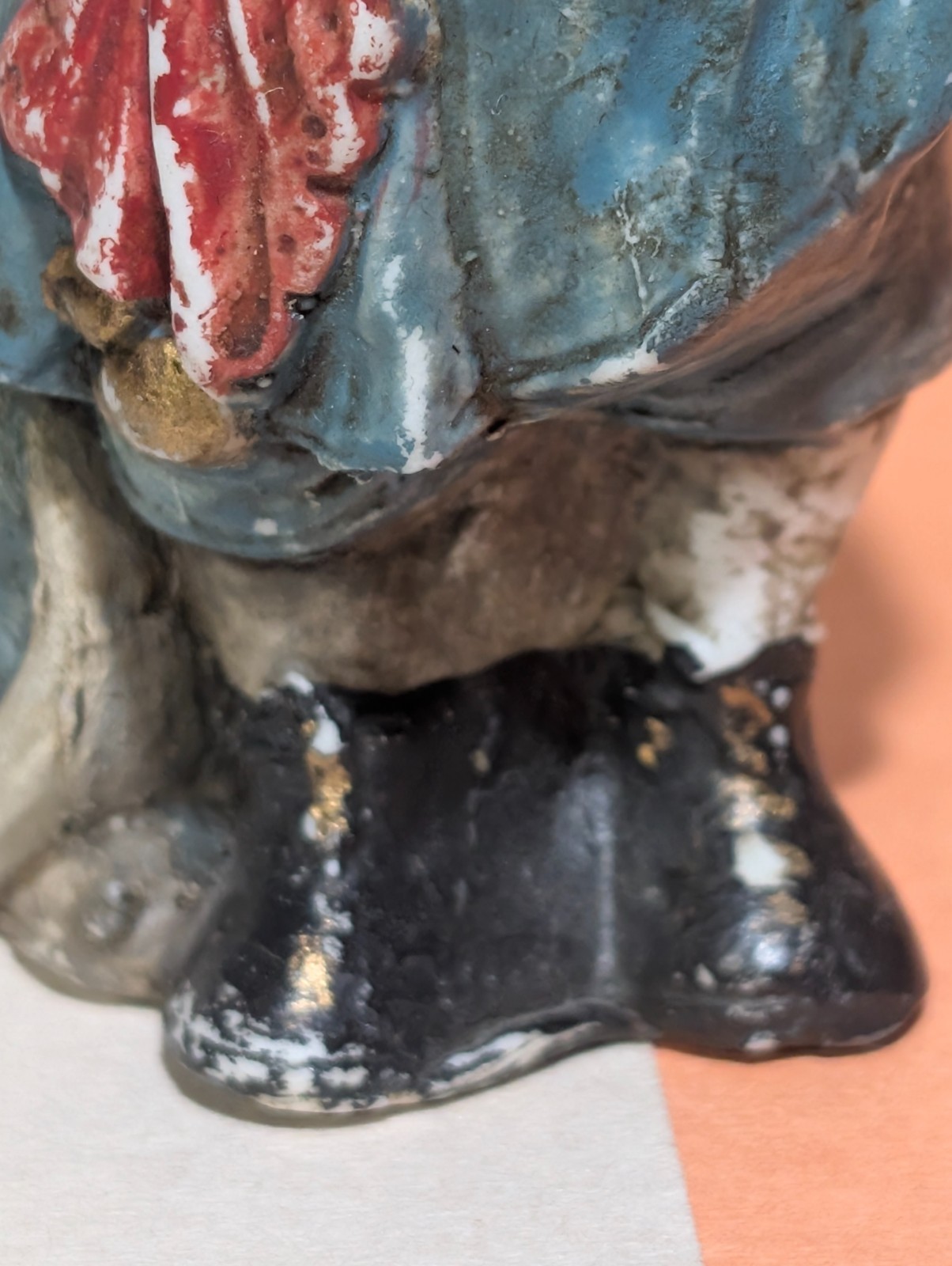 Antique German Gebruder Heubach 3807 Bisque Automobilist Motorist Cat Figurine