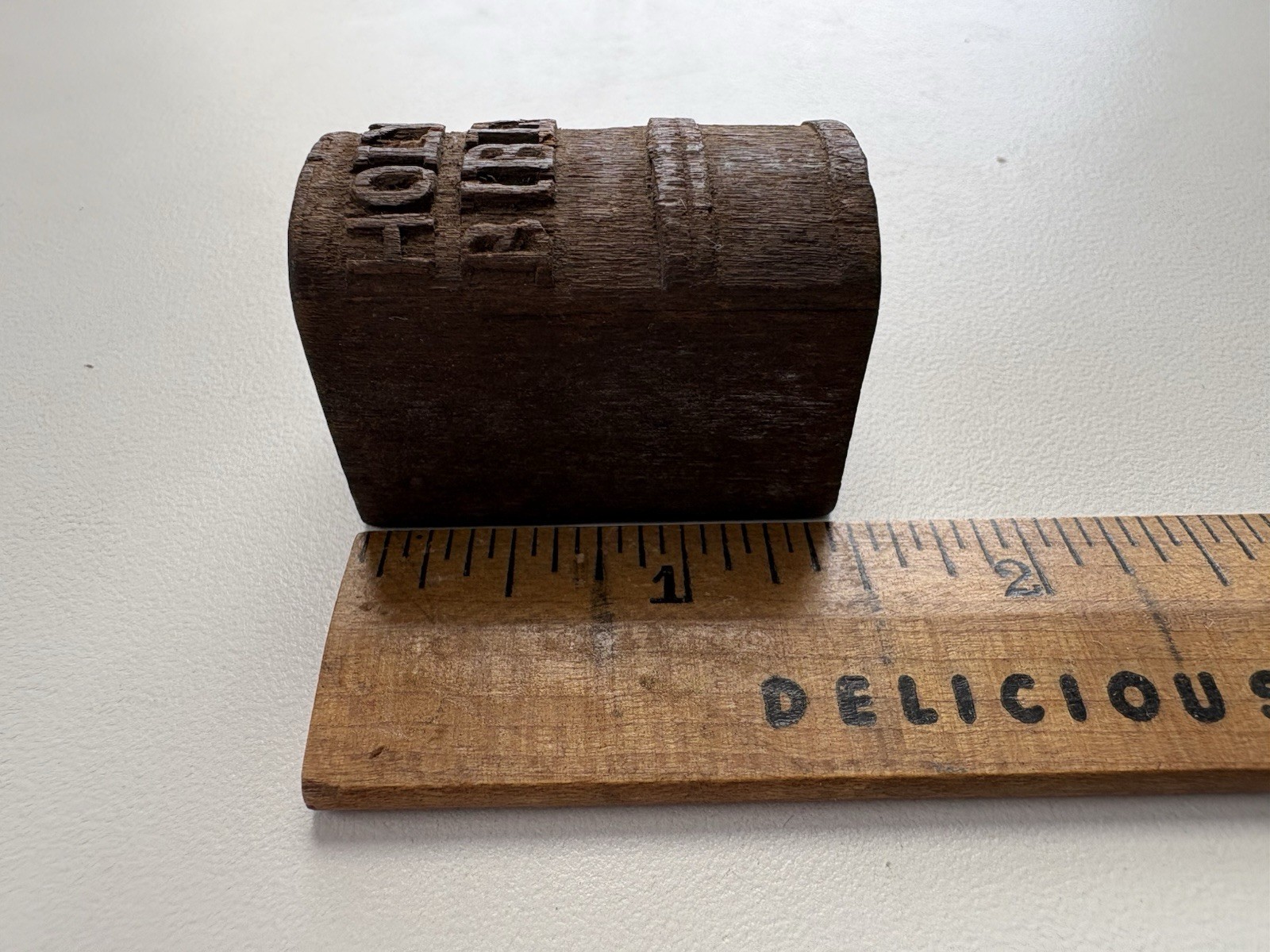 Vintage Miniature Hand Carved Wooden Folk Art Dollhouse Holy Bible Figurine