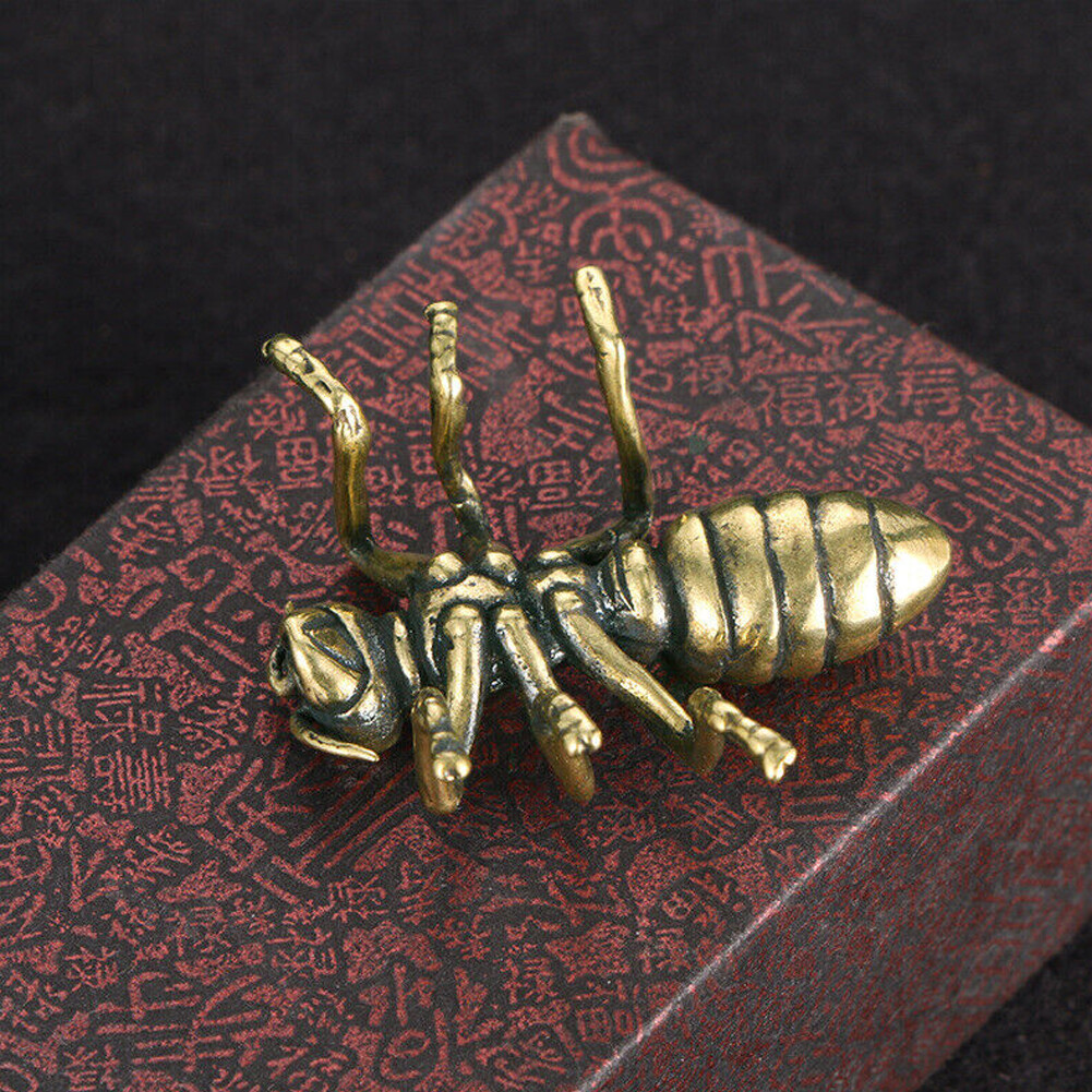 Brass Ant Figurines Small Statue home Office Ornaments Insect Animal Figurines