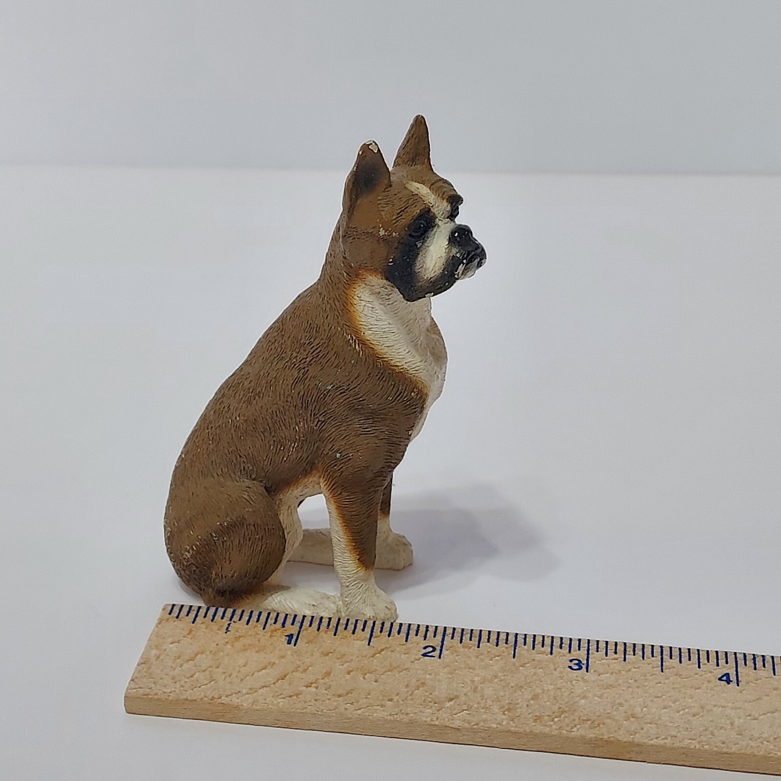 Boxer Fawn/ Brown Dog Figurine/Statue 3.5″H Cropped Ears