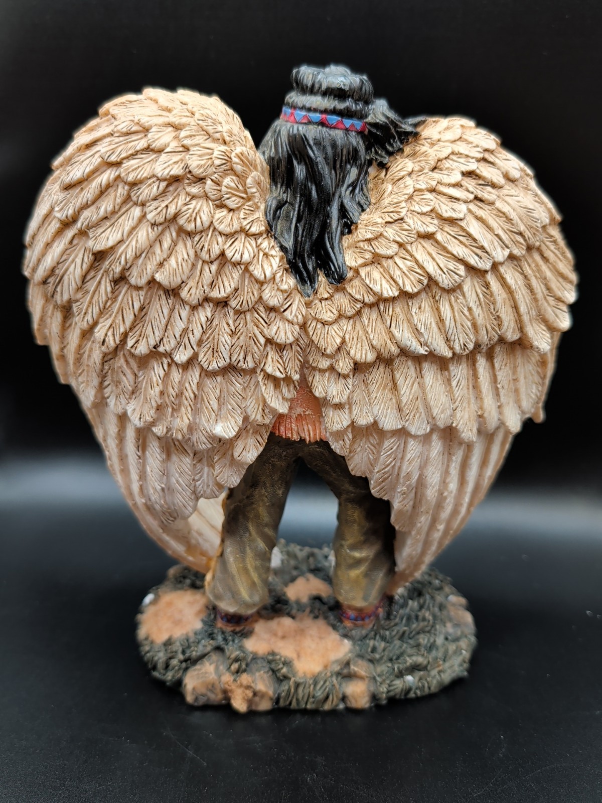 1999 Young’s Inc American Indian Angel Boy 8″ Native Statue Figurine In Box