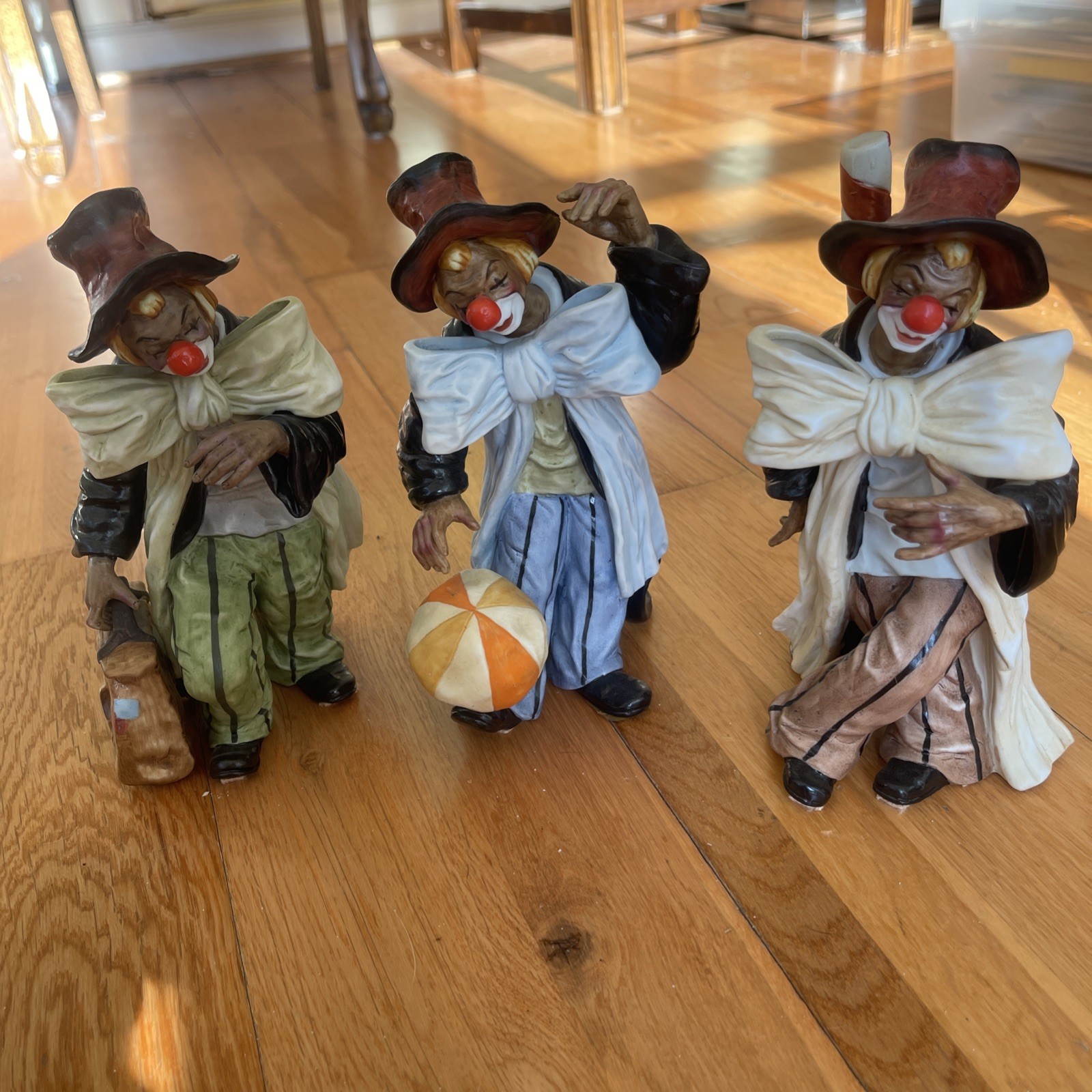 LOT OF 3 Traveling Clowns WORLD OF GORHAM GIFTS Porcelain Figurines