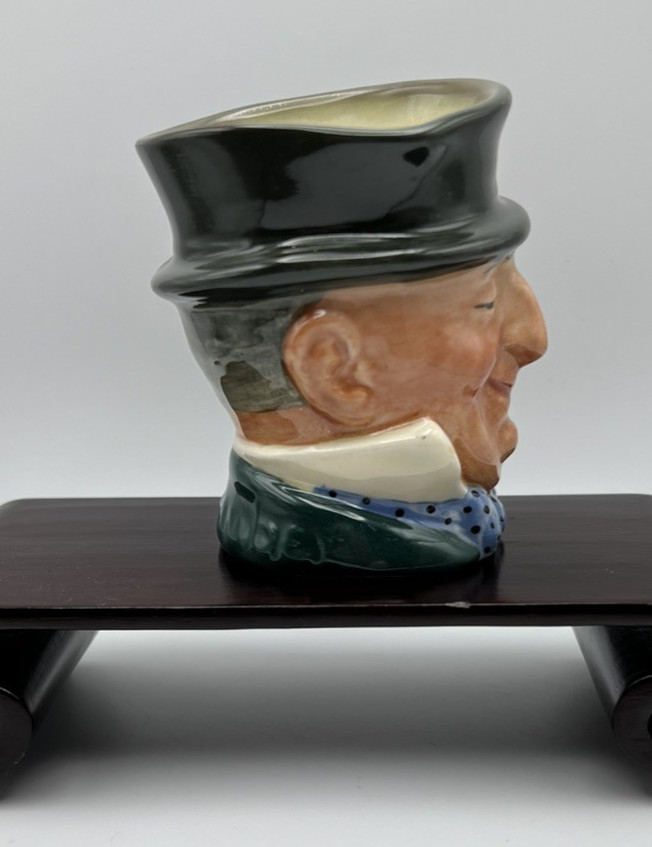 Mr. Micawber Toby Jug, Royal Doulton, Porcelain, England, 3.25 Inches, Very Fine