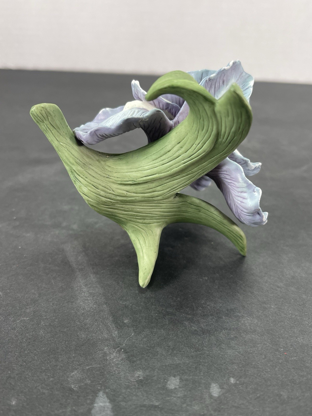 Lefton Blue Porcelain Bearded Blue Iris 4 3/4x 3.5”