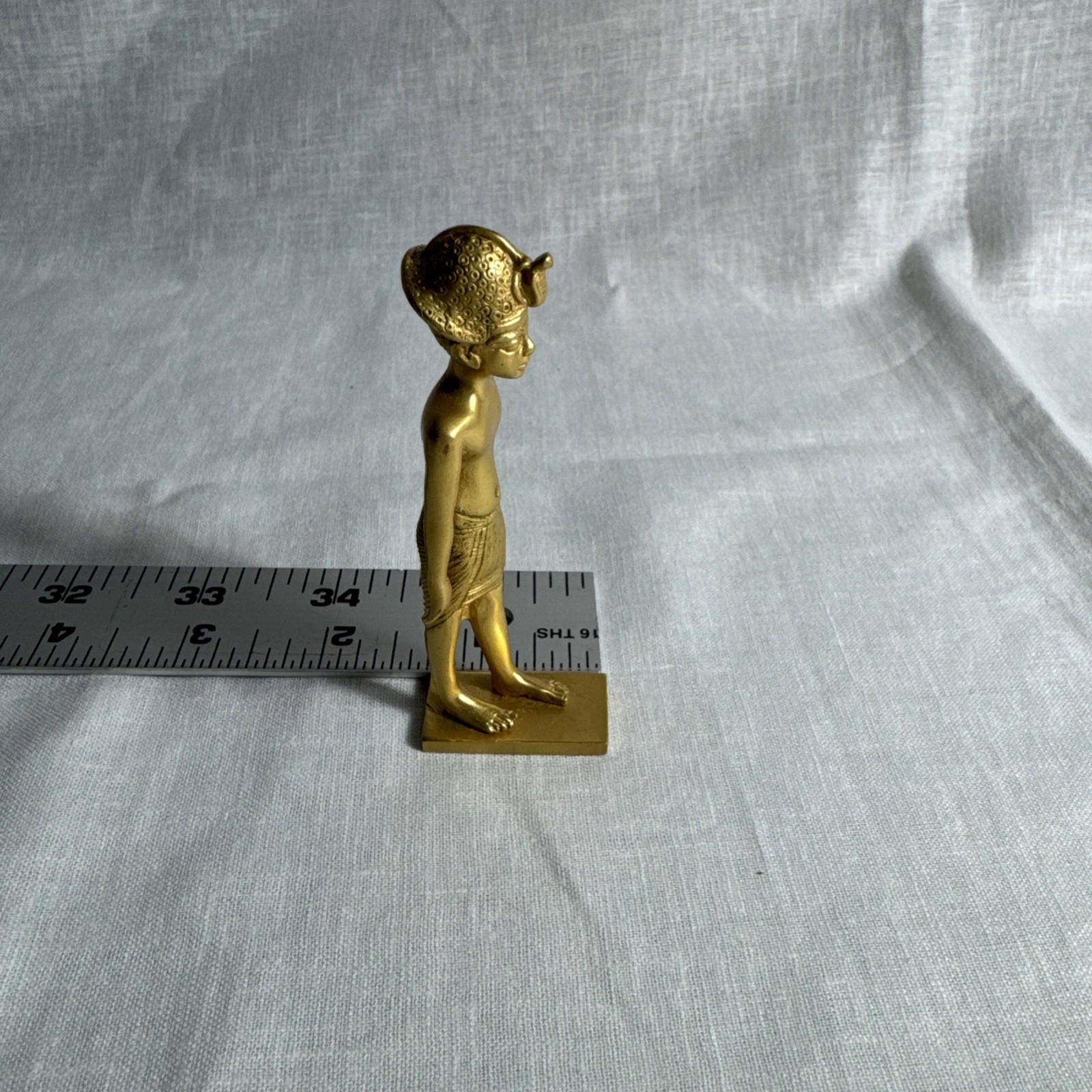 1976 Metropolitan Museum of Art MMA Boy King Tut Egyptian Pharaoh Figurine 3.5″