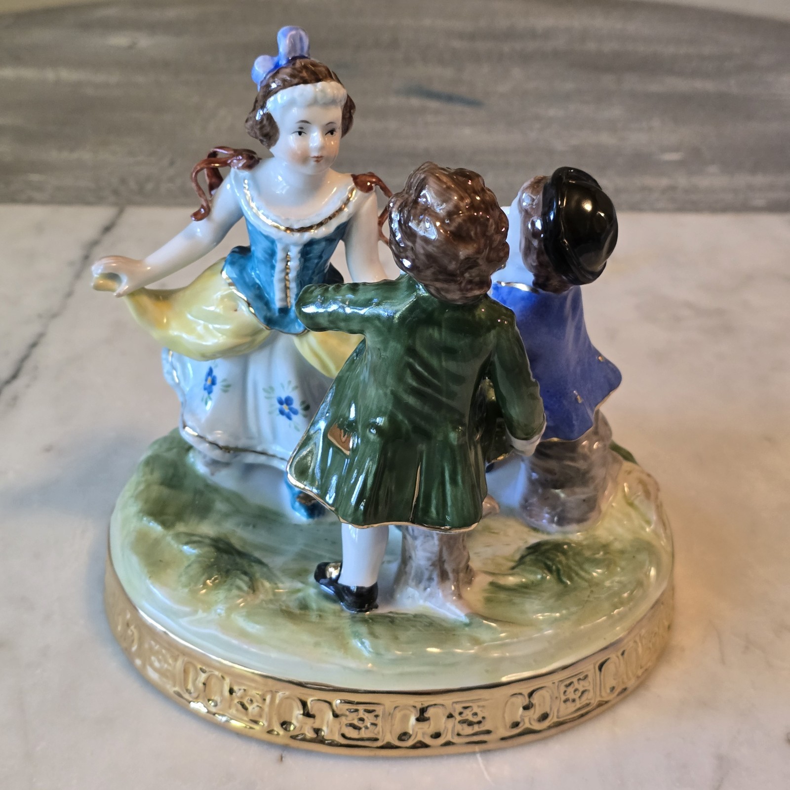 Royal viena three kids playing Music & Dance Porcelain Figurine.