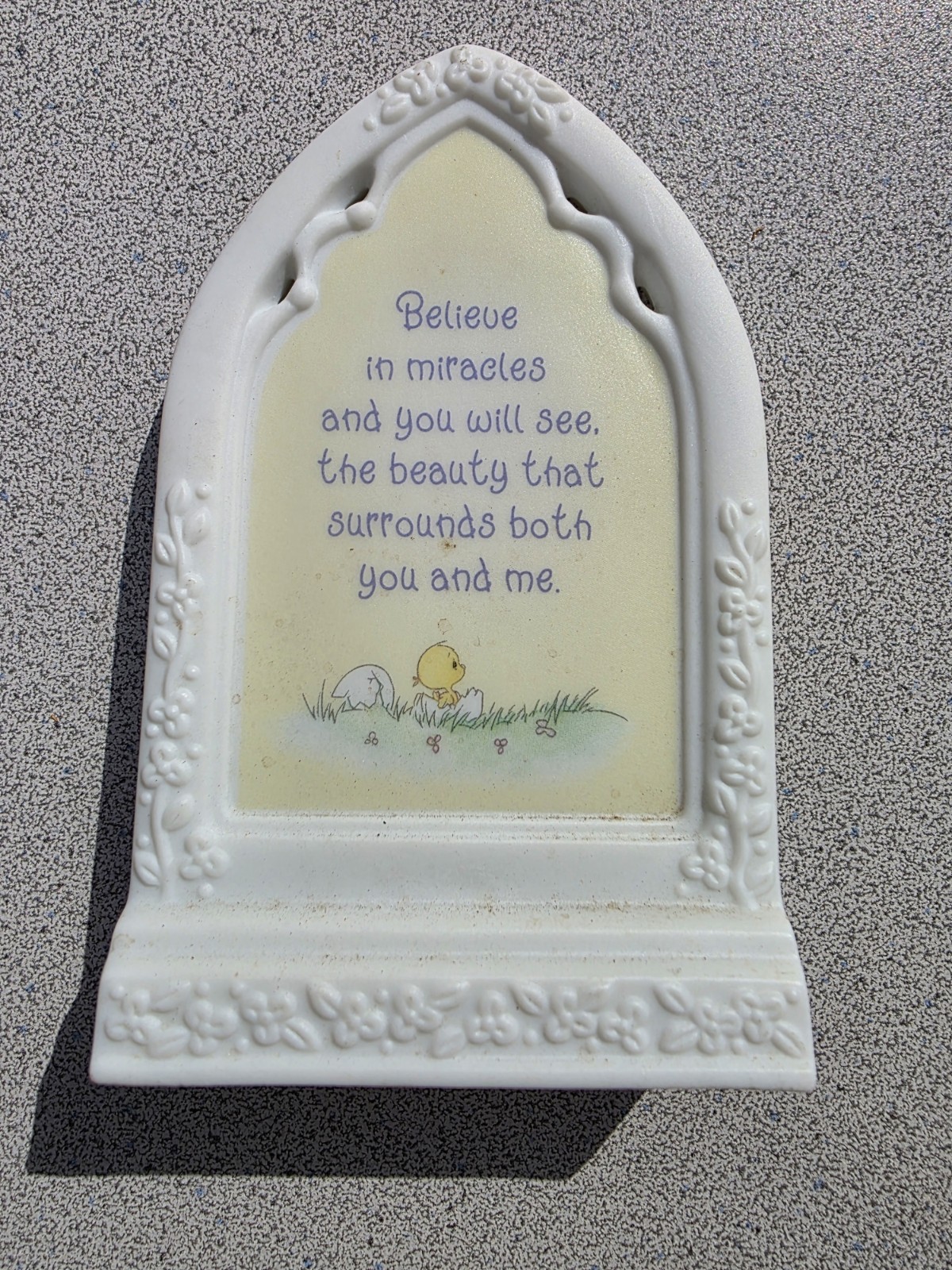 Precious Moments Inspirational Plaque 1999 “I Believe in Miracles” #133469