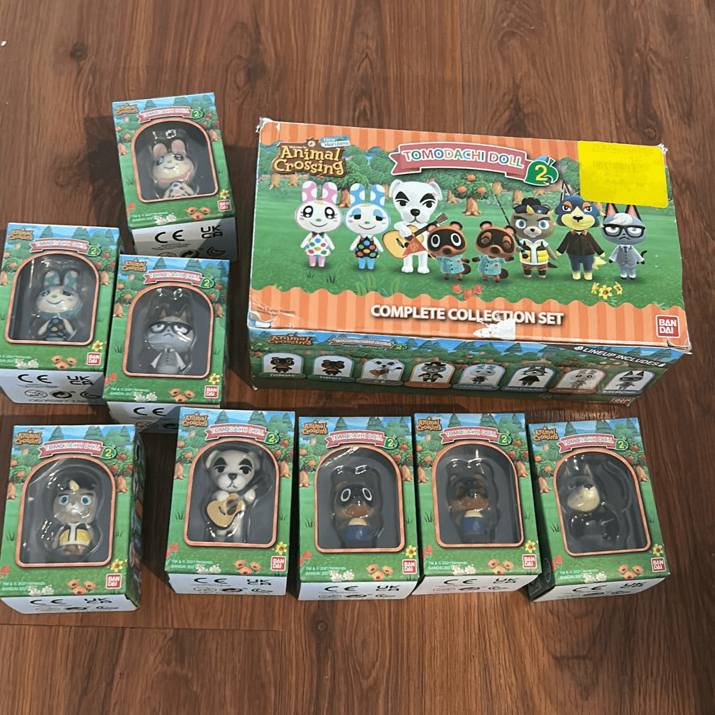 NEW Animal crossings Tomodachi doll complete collection 8 piece set Bandai