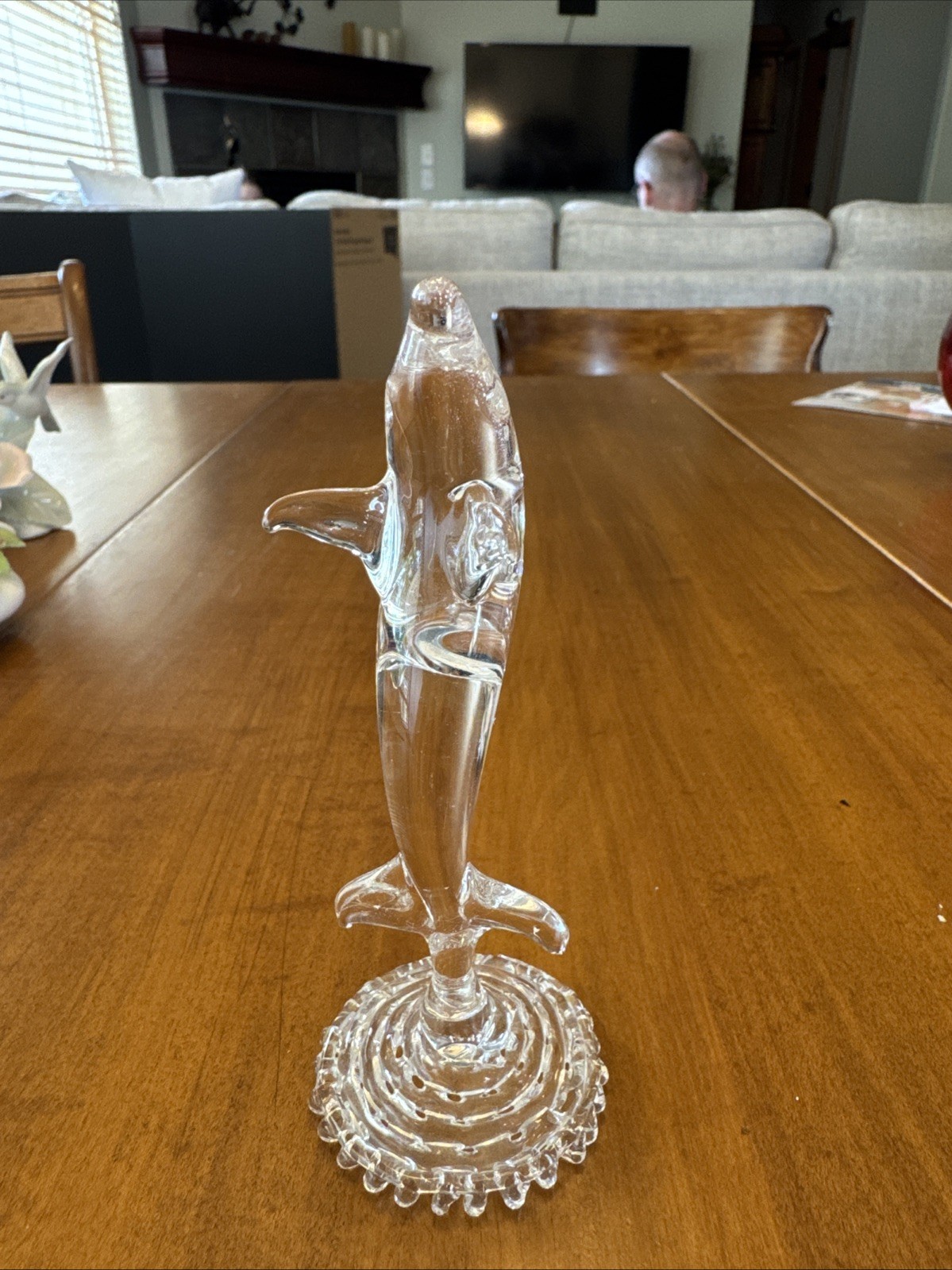 Clear Glass Dolphin figurine