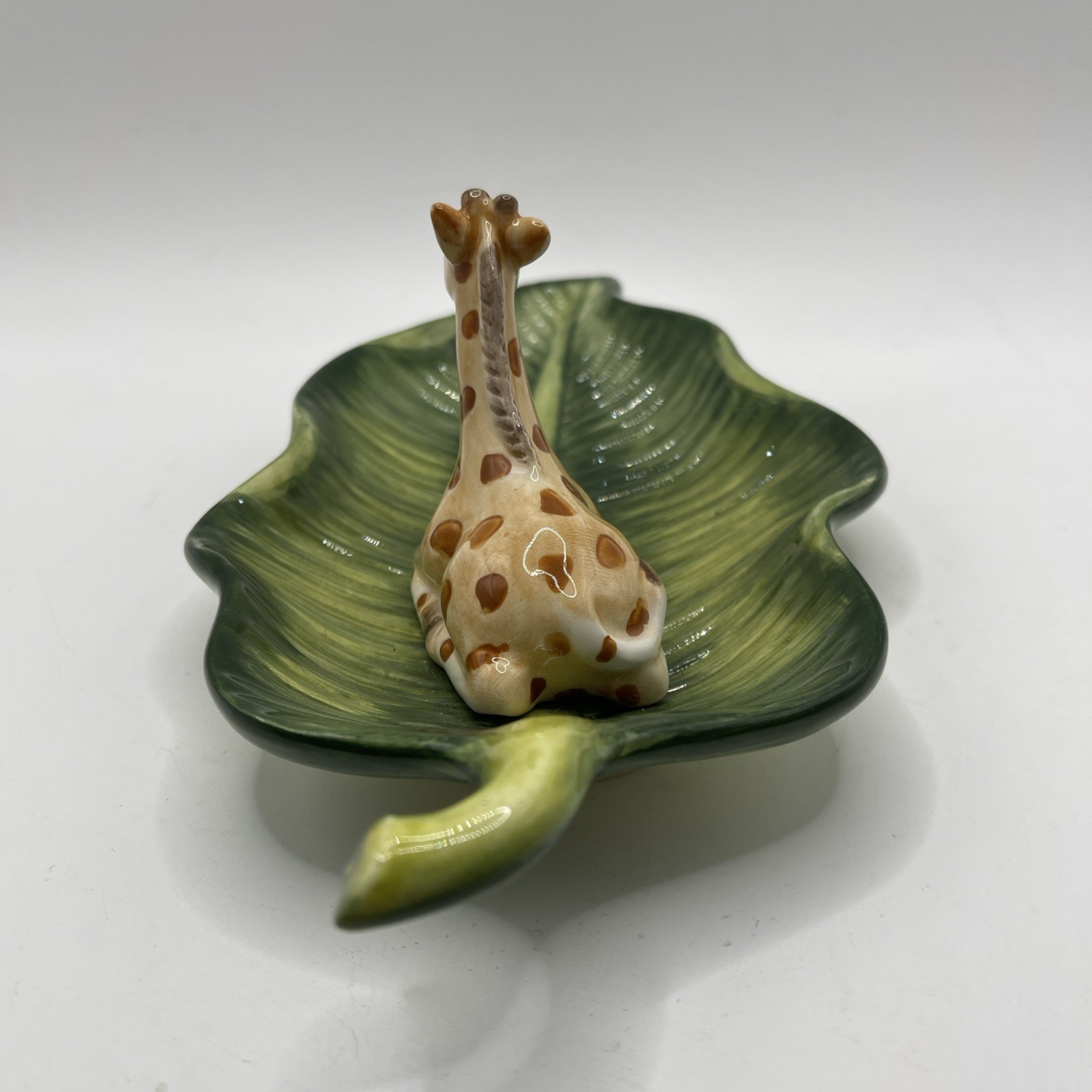 J Willfred The Charles Sadek Zebra and Giraffe on Banana Leaf Tray Dishes
