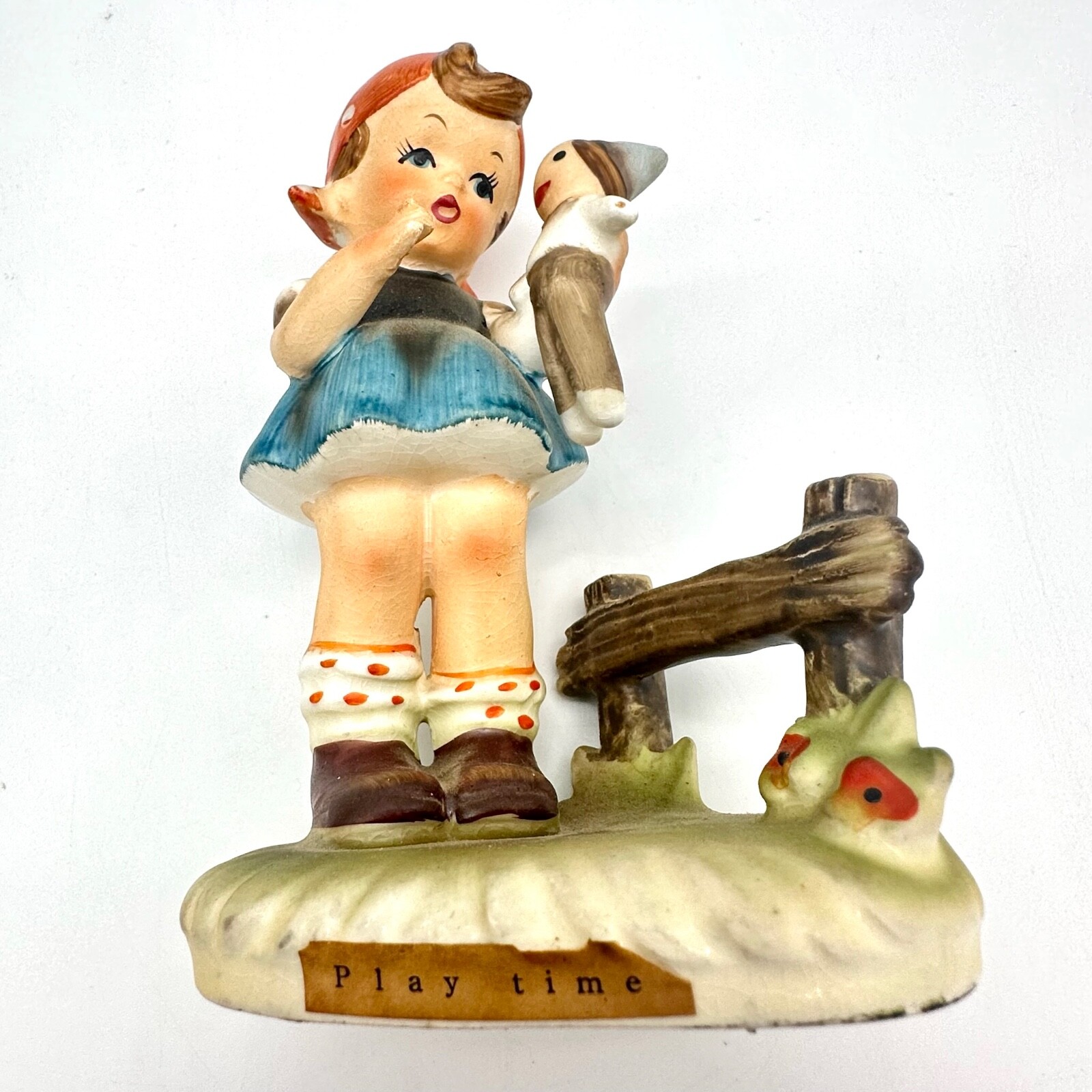 Limited Edition Orig. Erich Stauffer Girl W/Doll Hand Painted Figurine Vintage