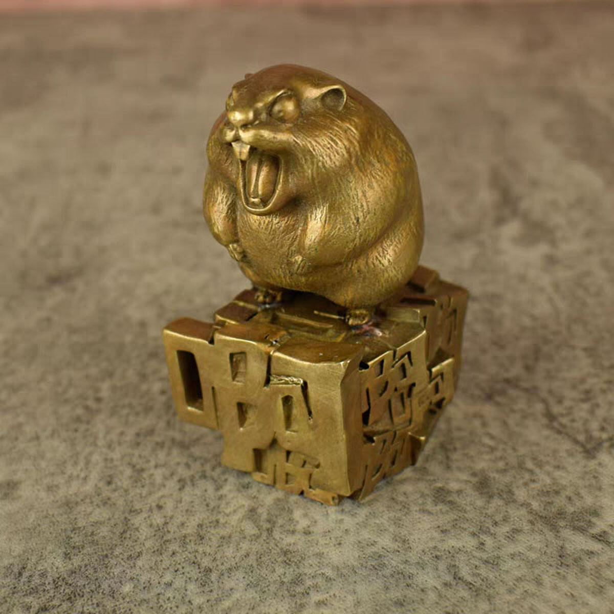 Lost Wax Casting Brass Groundhog Sculpture, Art Statue, Collectible Decor, gift