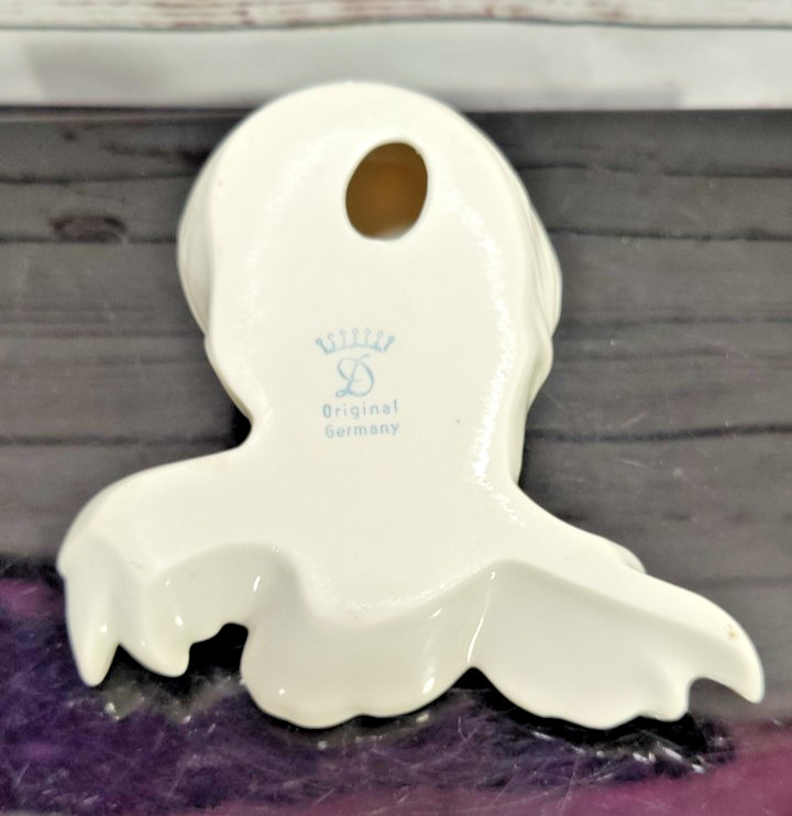Vintage Ceramic CherubHead with Wings Wall Plaque by Karl Heinz Klette Germany