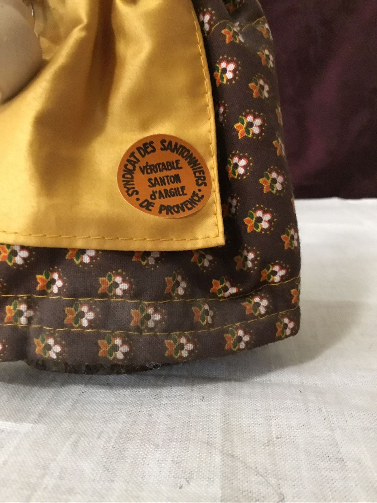 Vtg Provence Grandma Veritable Santon D’argile Syndicat Des Santonniers HandMade