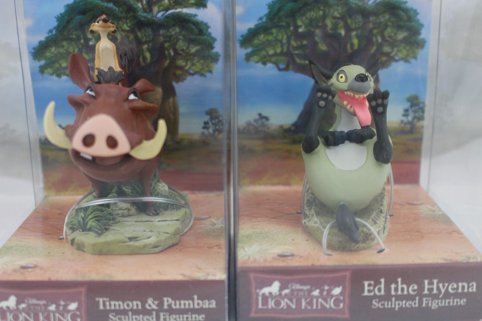 NIB Enesco Lion King Ed The Hyena & Timon & Pumba Sculpted Figurine Lot Of 2