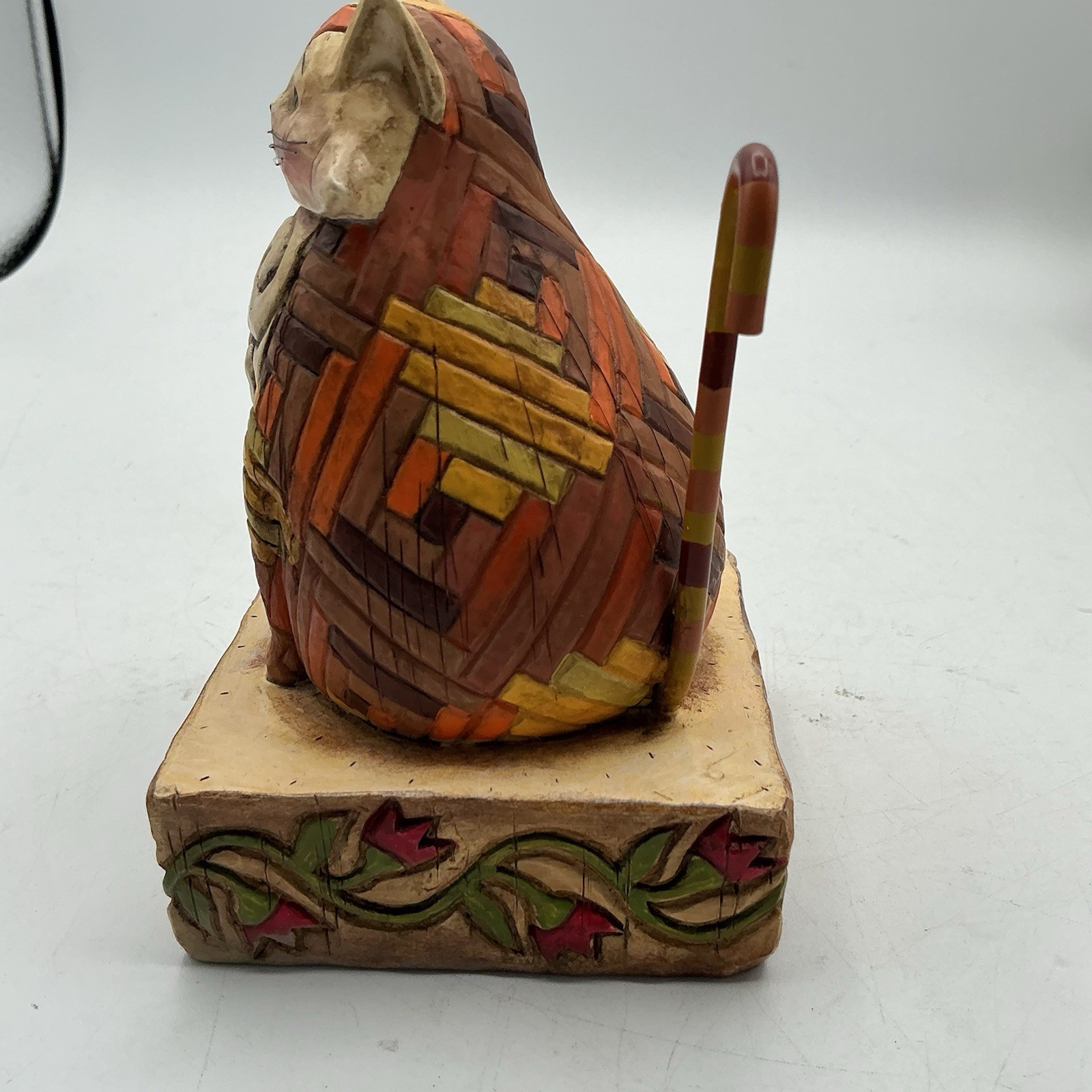 Jim Shore Heartwood Creek Elijah Cat Figurine 2003 Enesco 114422T Tabby Cat