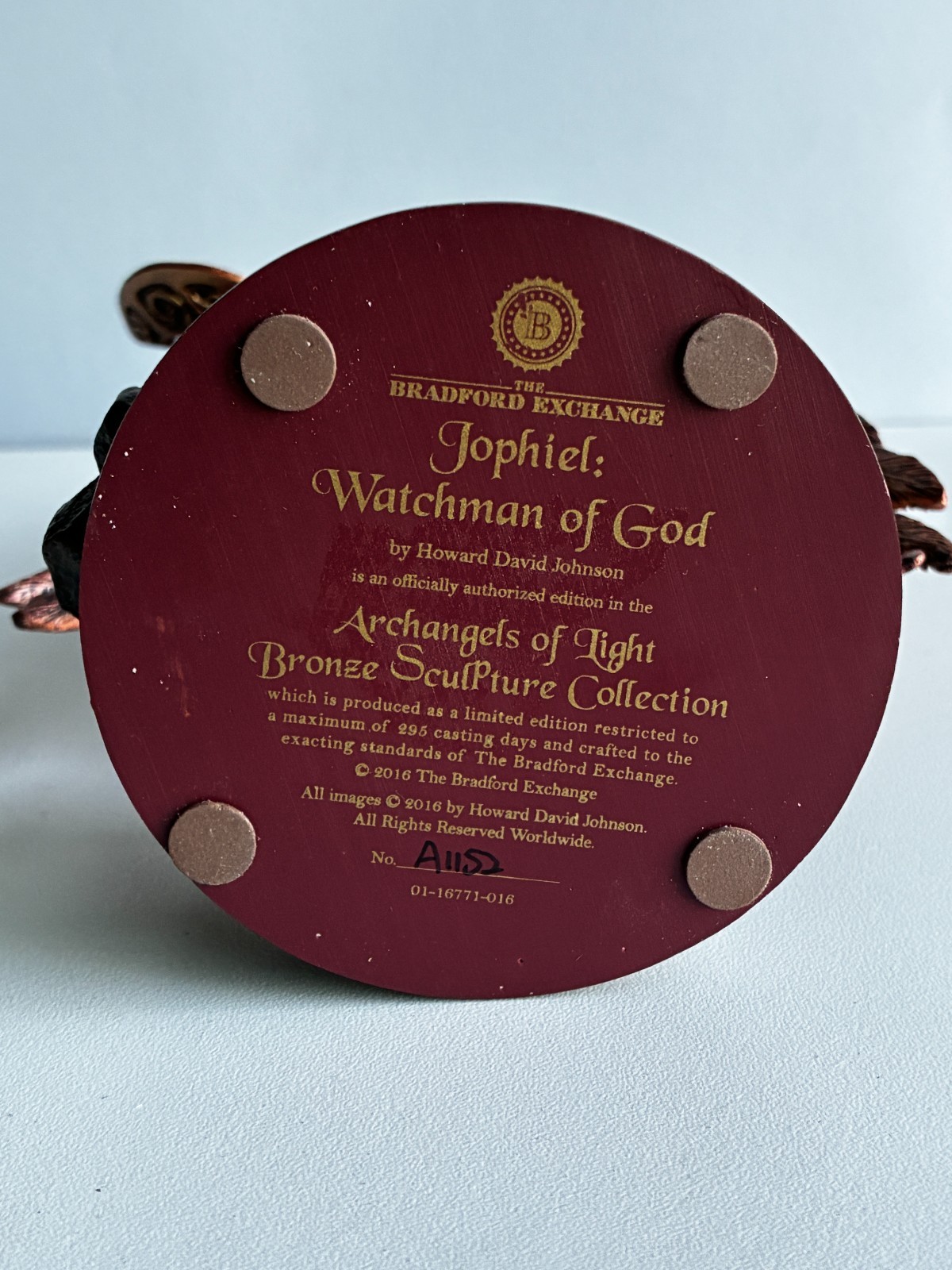 Bradford Exchange Jophiel ‘ Watchman of God ‘ Archangels Of Light Cast Bronze