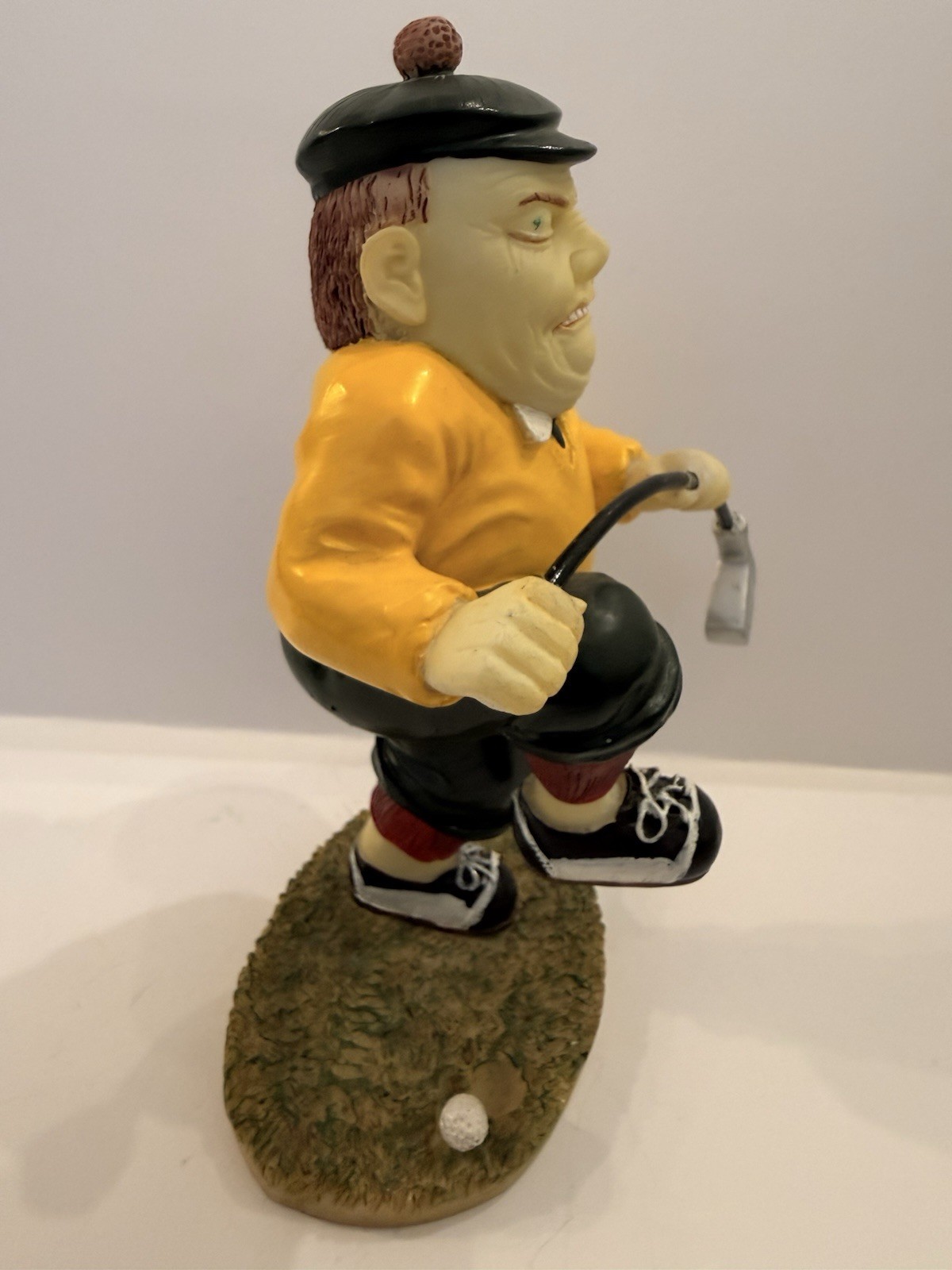 Funny Frustrated Golfer – Polyresin Golf Decor 7¼” Tall, One Broken Finger