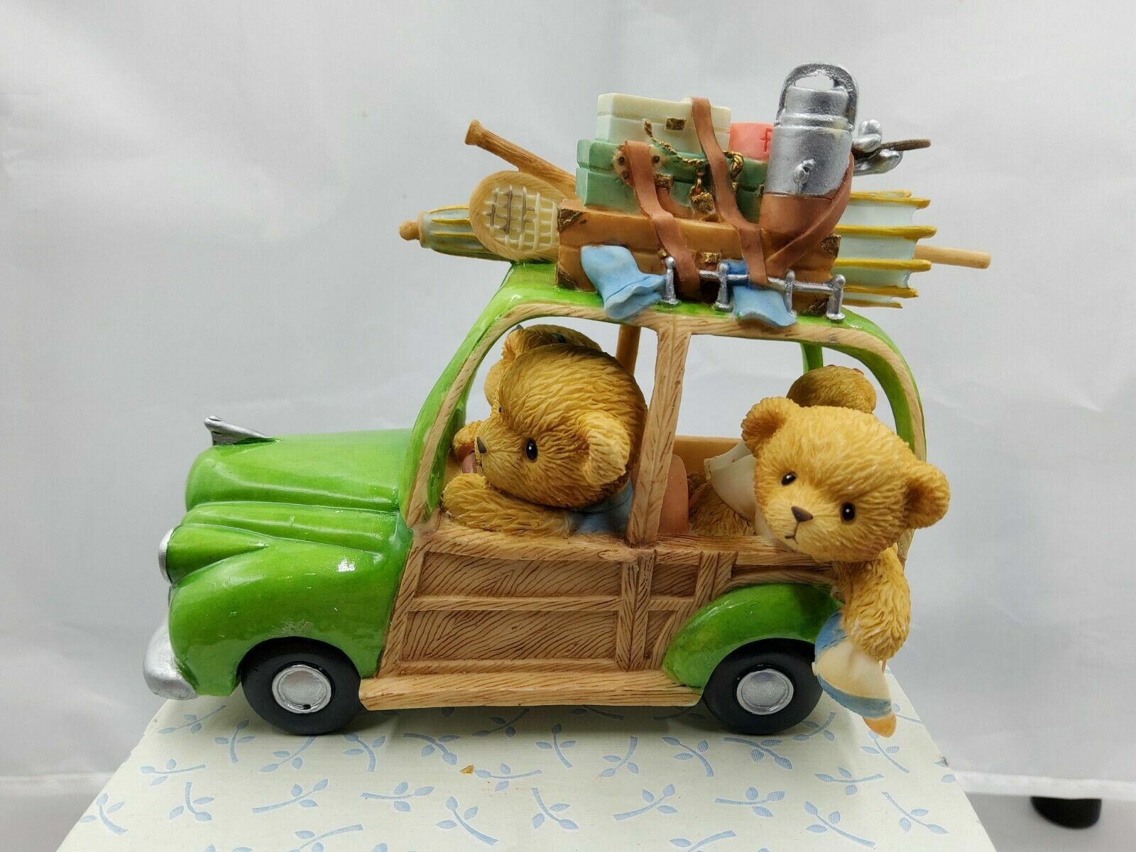 Cherished Teddies Car ARE WE THERE YET? #104664 Family Vacation 3.5”x 4.5” NIB