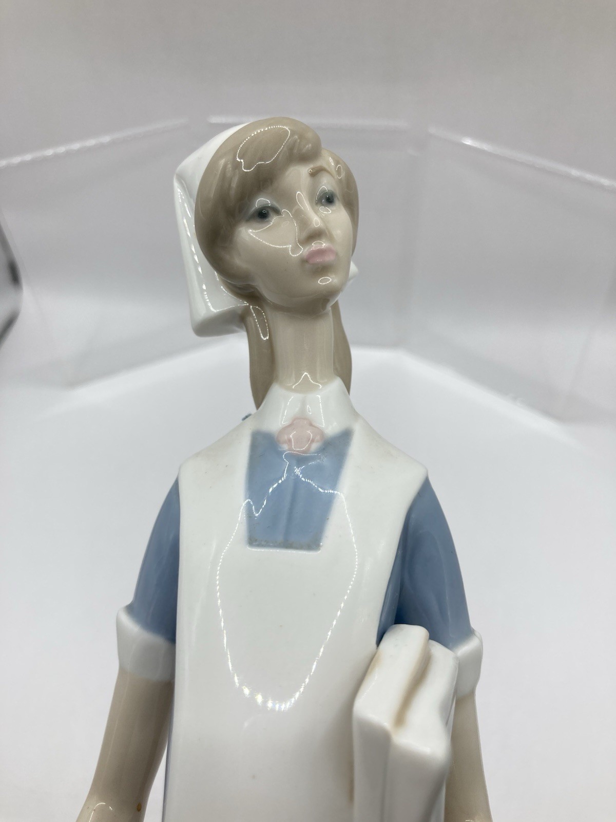 Lladro Nurse Figurine 4603 Retired 14″ Glossy Hand Repair See Photo No Box