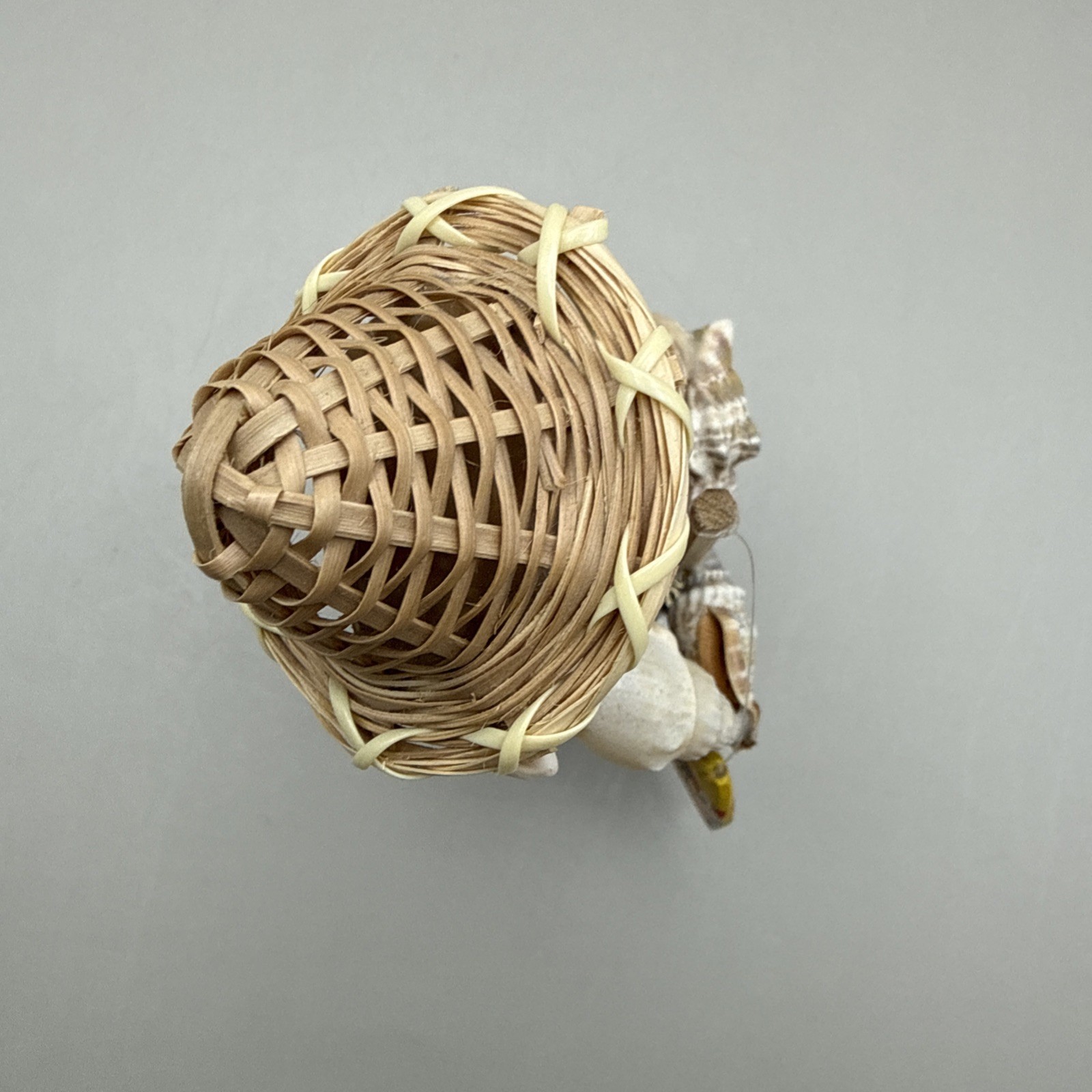 Seashell Art Fisherman Figurine Handmade Beach Souvenir Shell Folk Art Florida