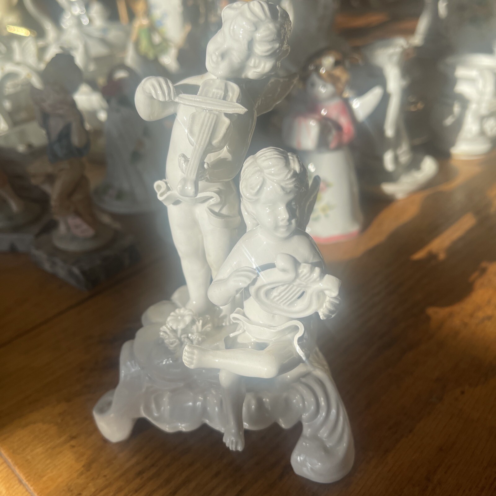 Ceramic Cherubs Playing Instruments Made In Italy La Rocca Ceramica Di Bassano