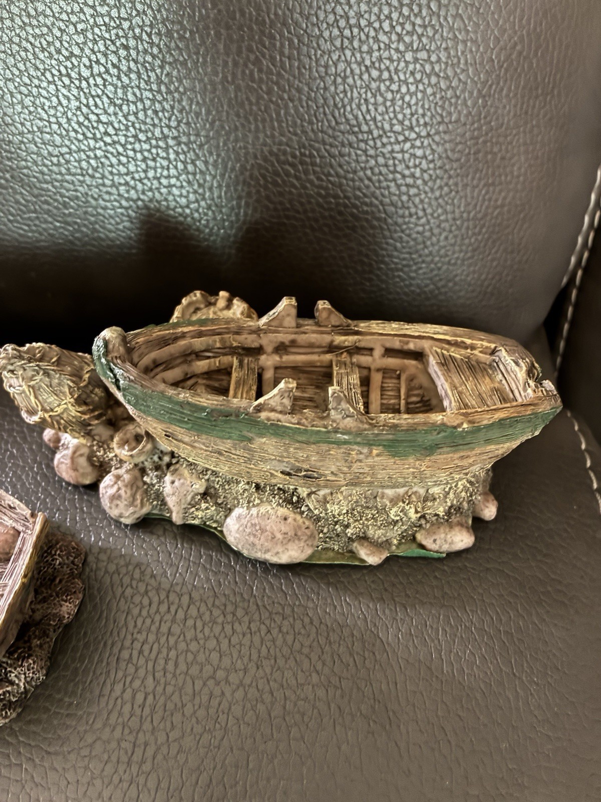 Set of 2 Vintage K’s Collection Sea Scape Resin Miniature Figurine Boats
