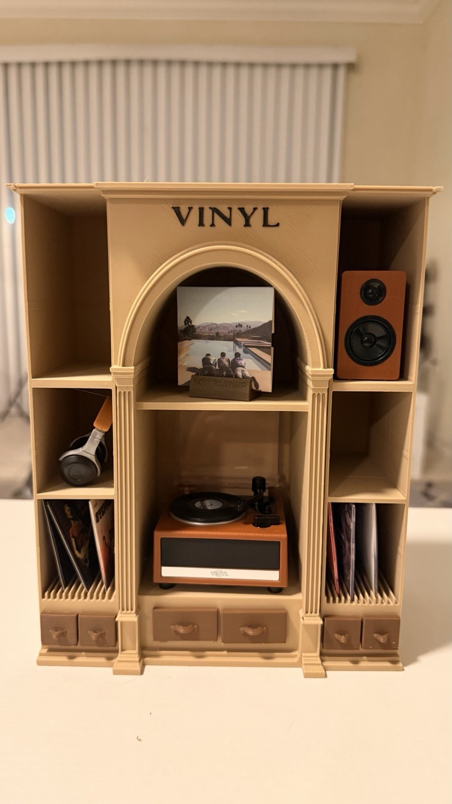 Mini Vinyl Shelf Compatible with Mini Brands Records Display Storage Rack