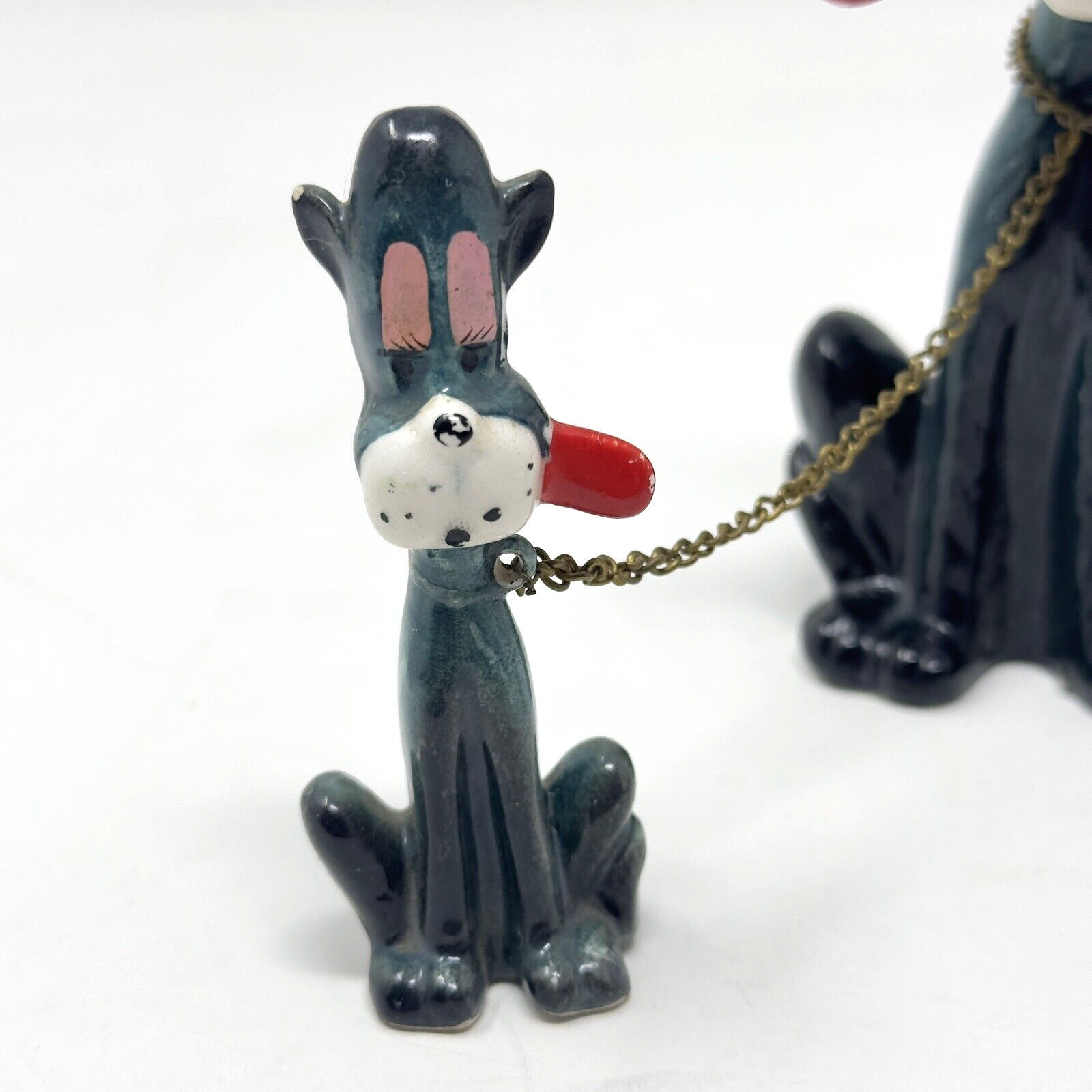Vtg Kreiss Cat Family Figurines Sticking Out Tongue 3 Pc Green Red Pink HTF