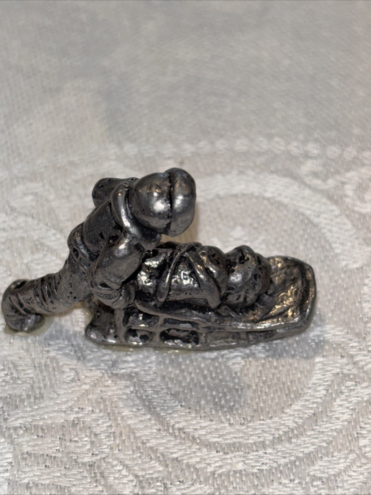 Vintage Inuit Dog Sled Figurine Glacial Ice Age Sculptures