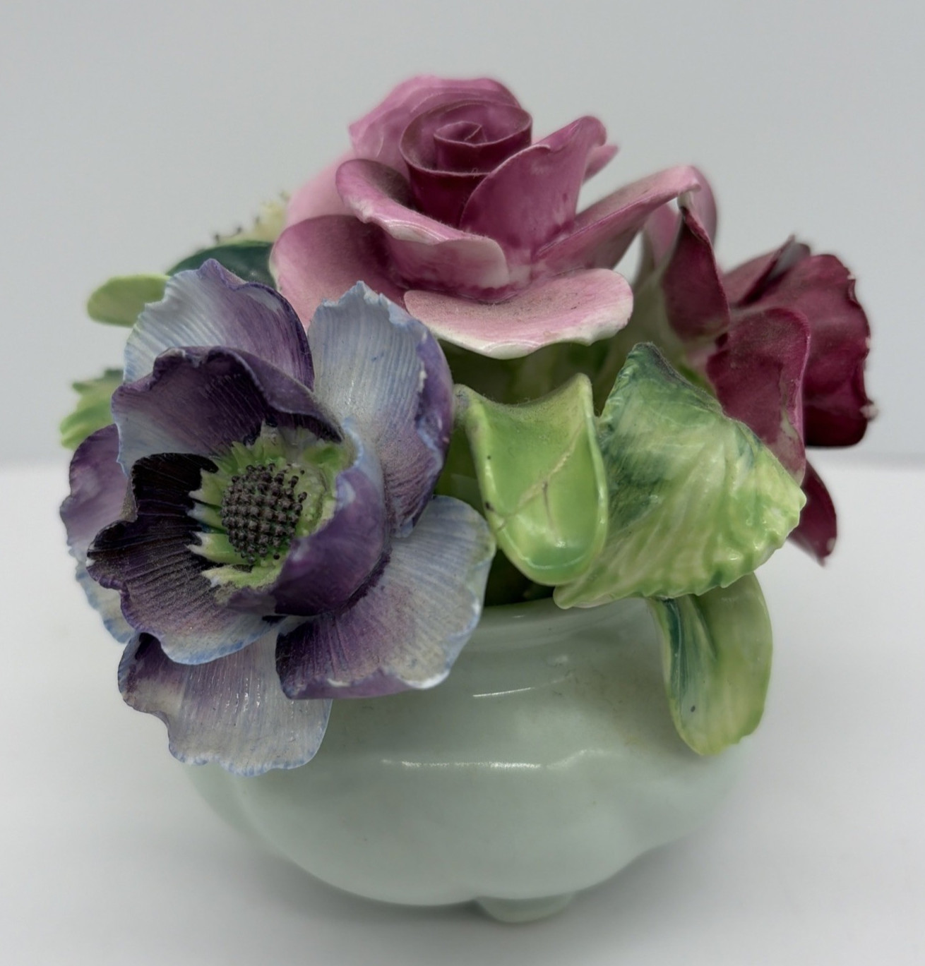Fairweather Bone China Floral Arrangement Rose Bouquet England Porcelain Vintage