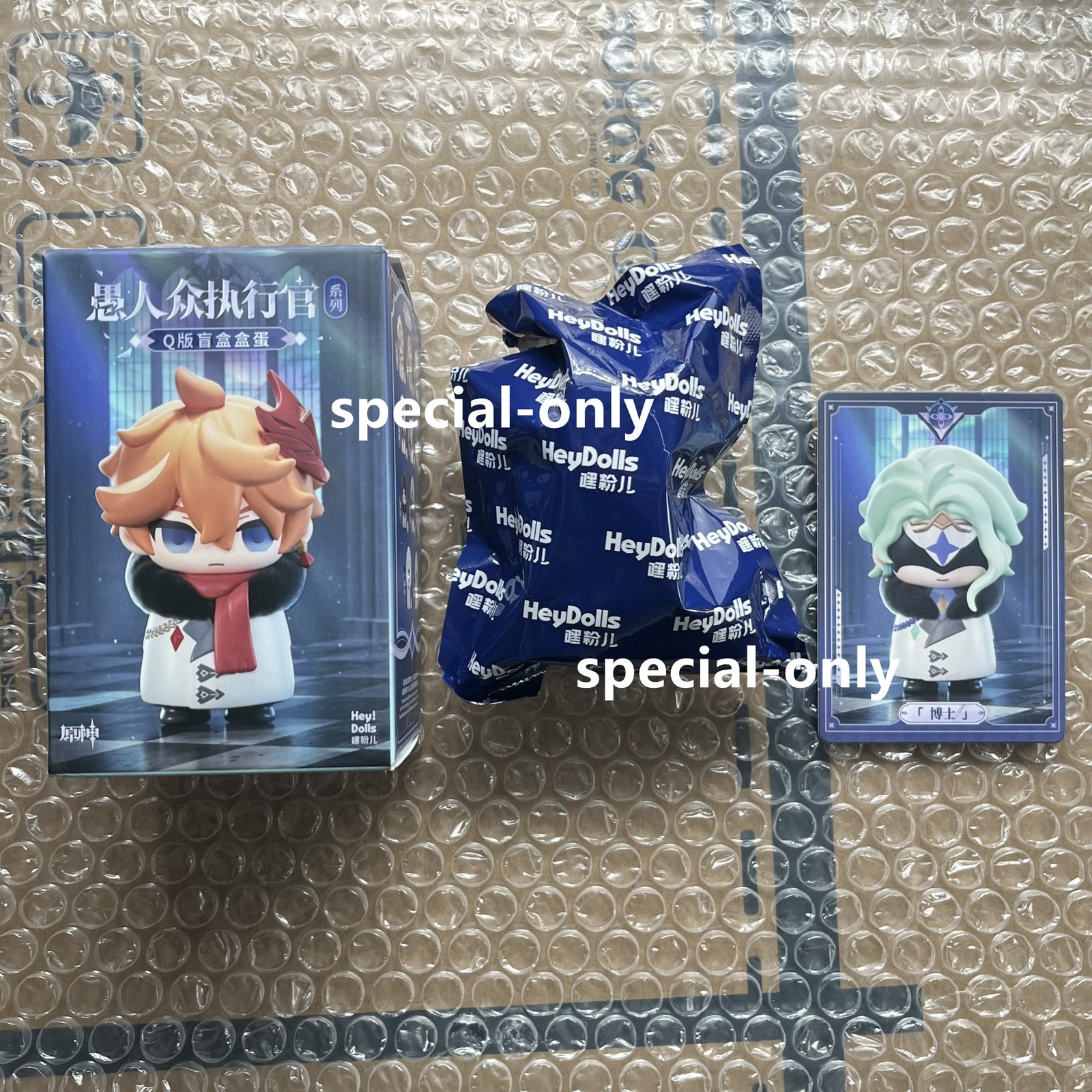 Official Genshin Impact Fatui II Dottore Set PVC Figure Acrylic Stand Badge Card