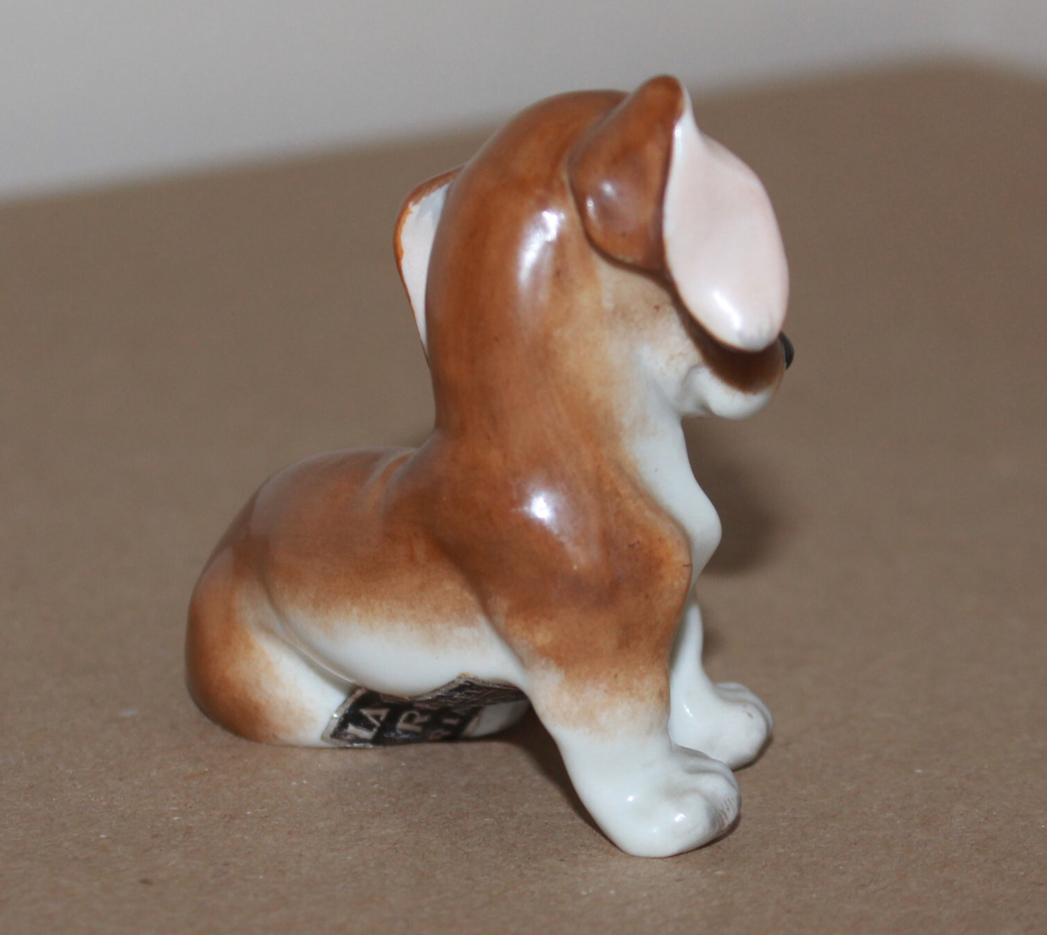 Antique Augarten Wien Porcelain Figurine Dachshund Dog 1671 Hund Dackel Austria
