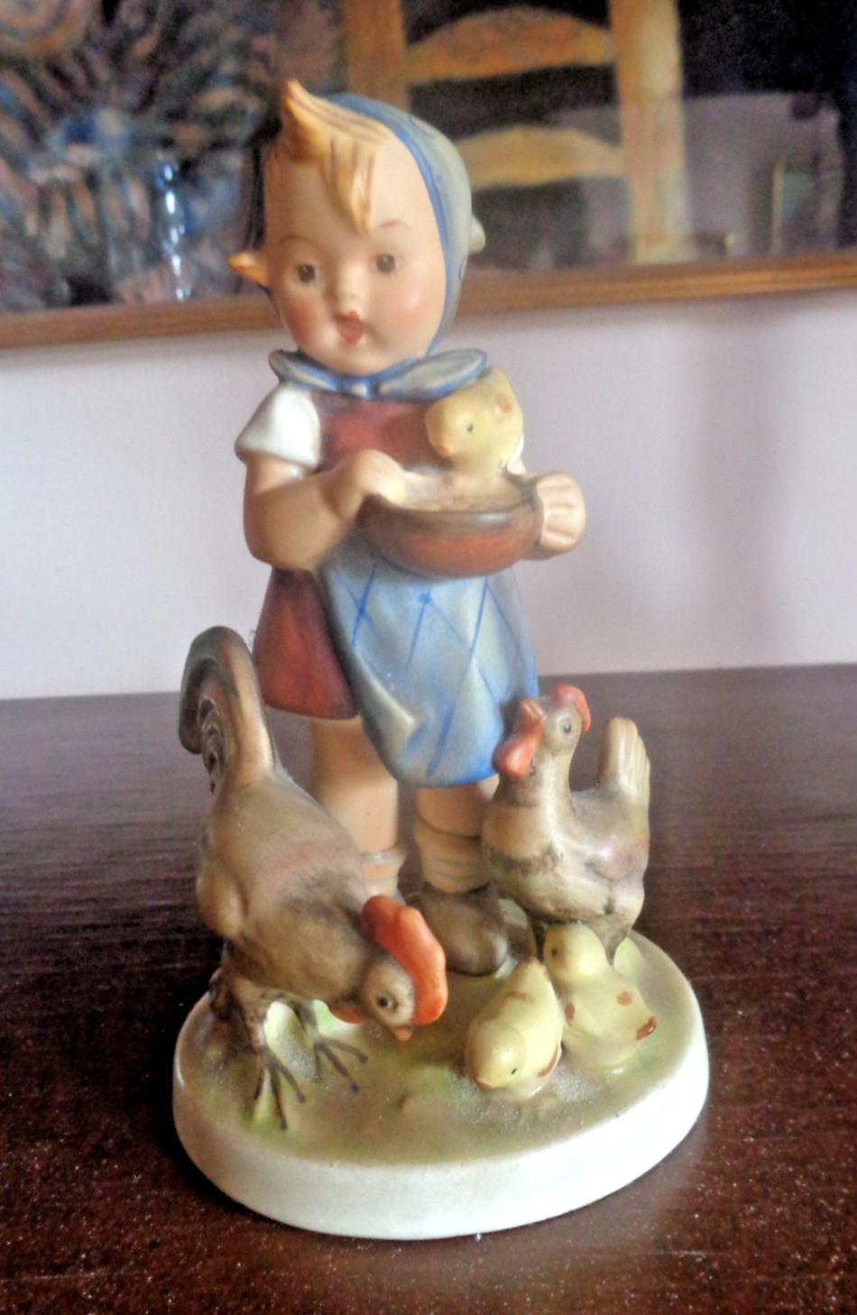 Rare Vintage Hummel “Feeding Time” #199 TMK 2 Full Bee