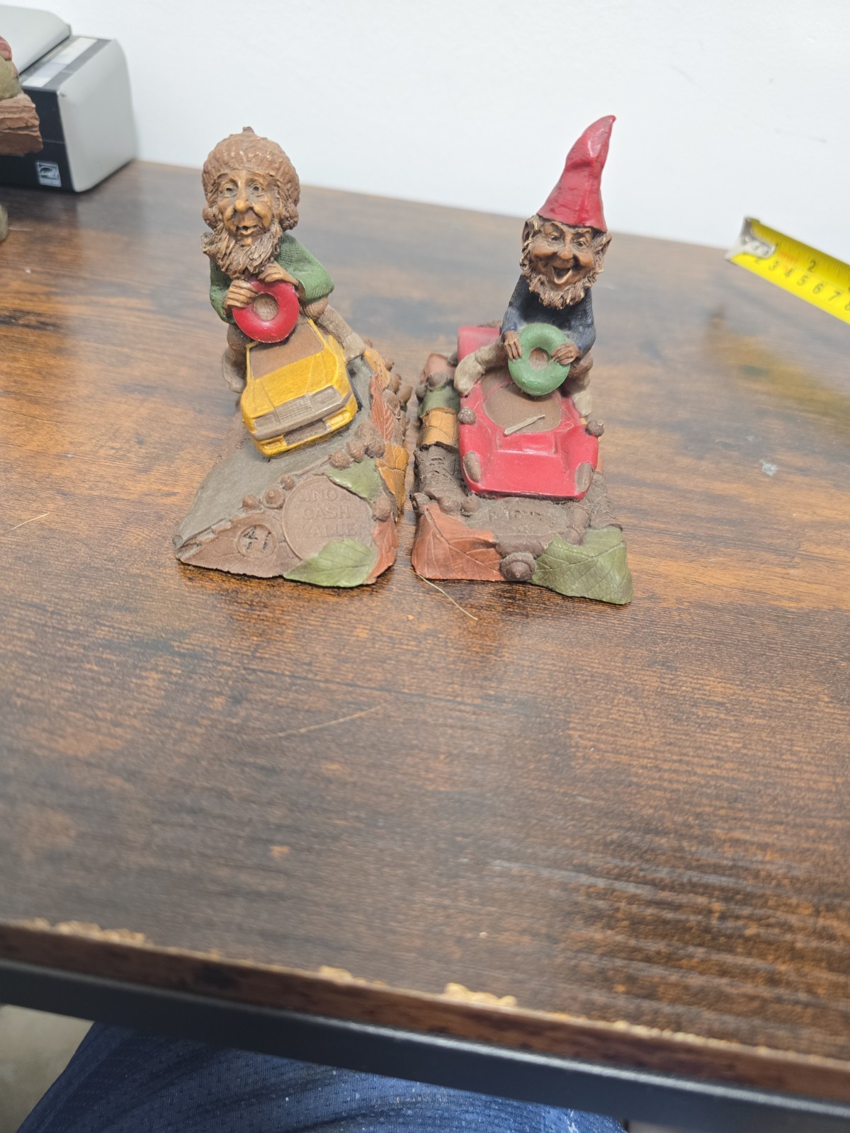 Lot Of 2 Tom Clark Gnome Figurines Monty And Speedy Vintage 1989 1988 NO COA