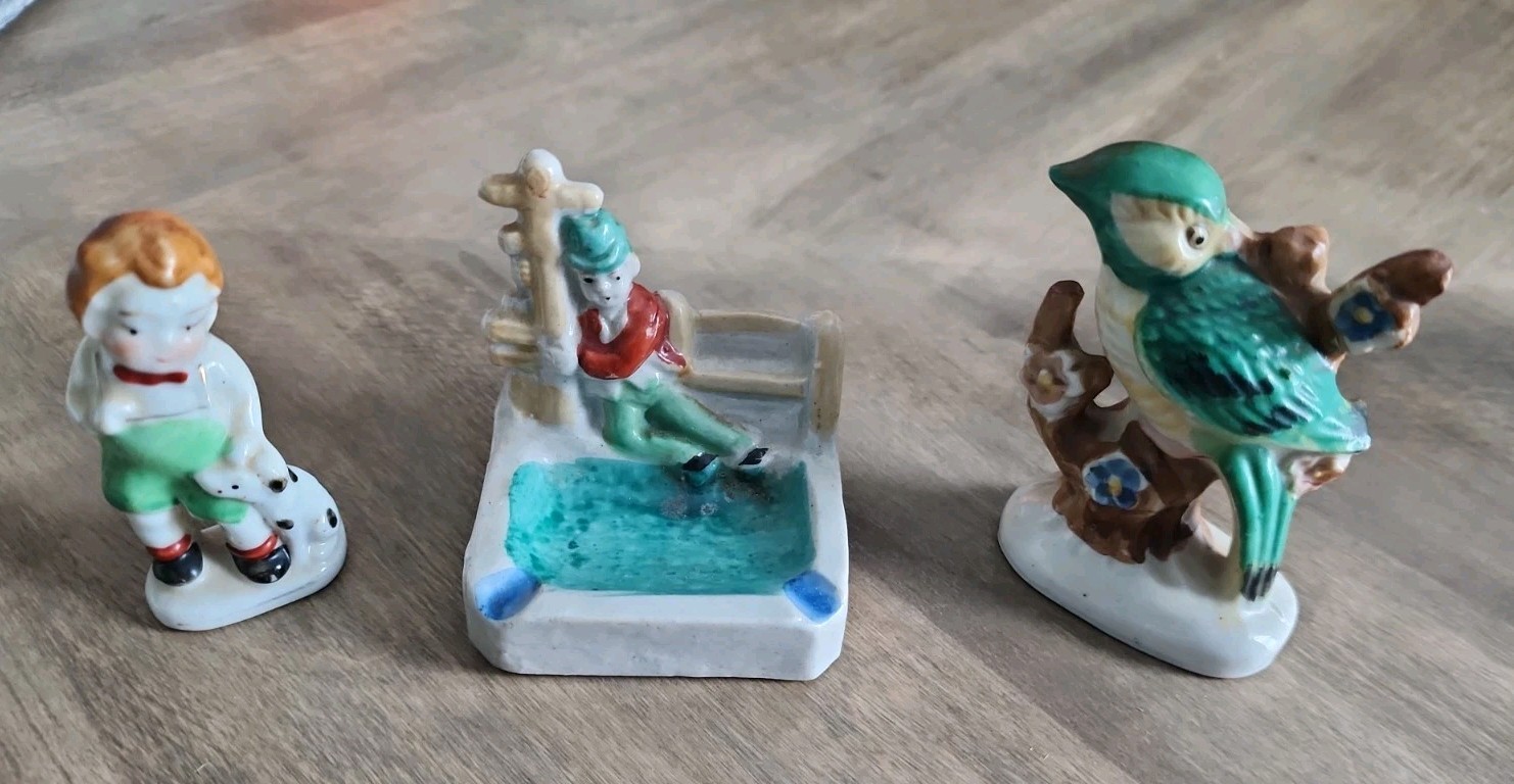 Vintage Porcelain Figures 2 Stamped Japan And 1 Occupied Japan