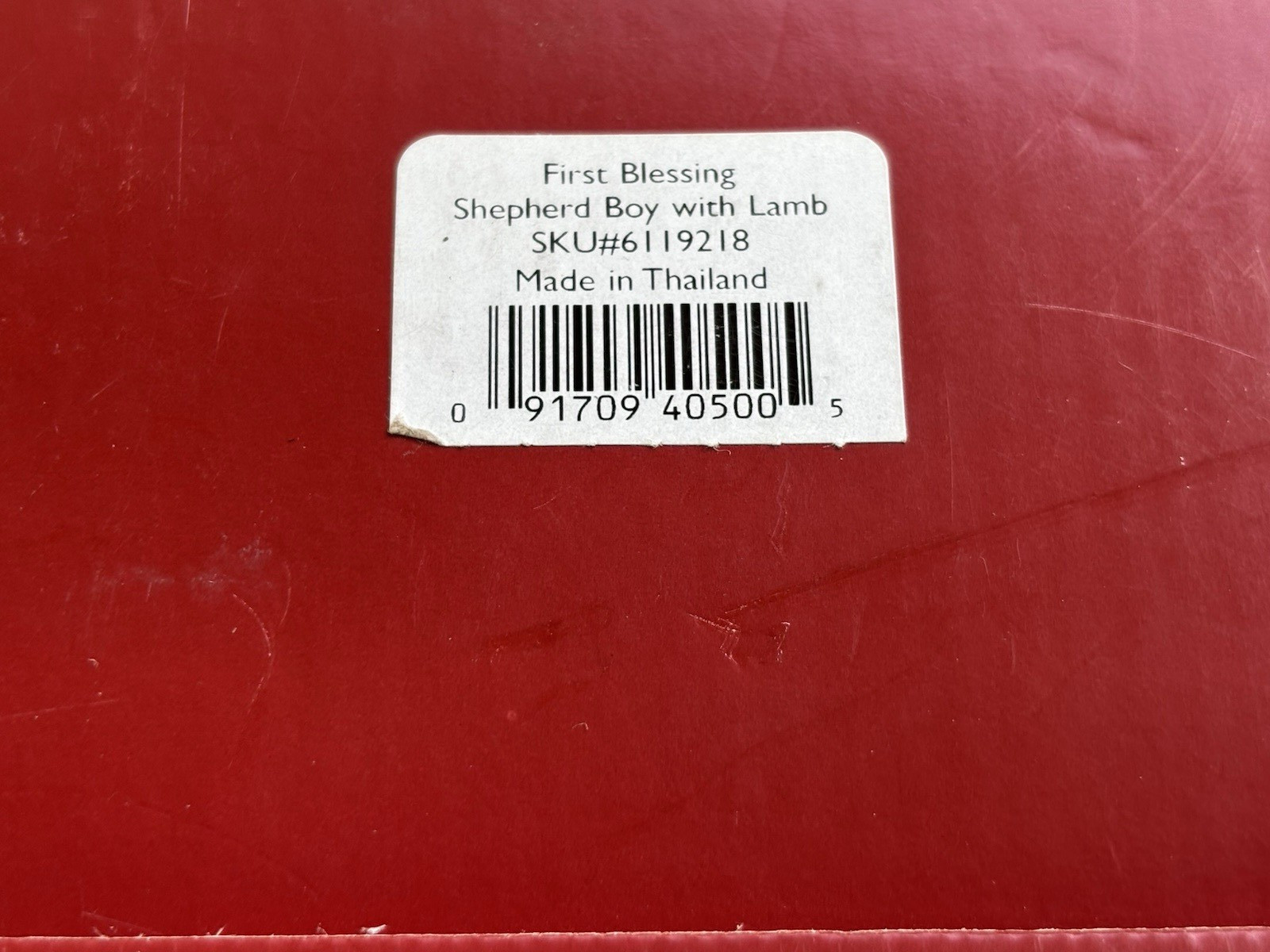 Lenox First Blessing Nativity Shepherd Boy with Lamb New Old Stock