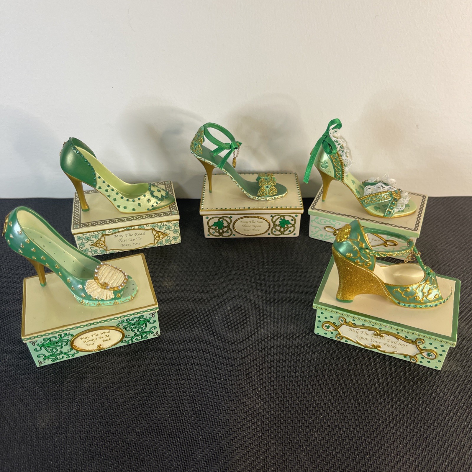 Lot Of 5 Hamilton Irish Blessings Shoe Collection! Great Collectible Lot!