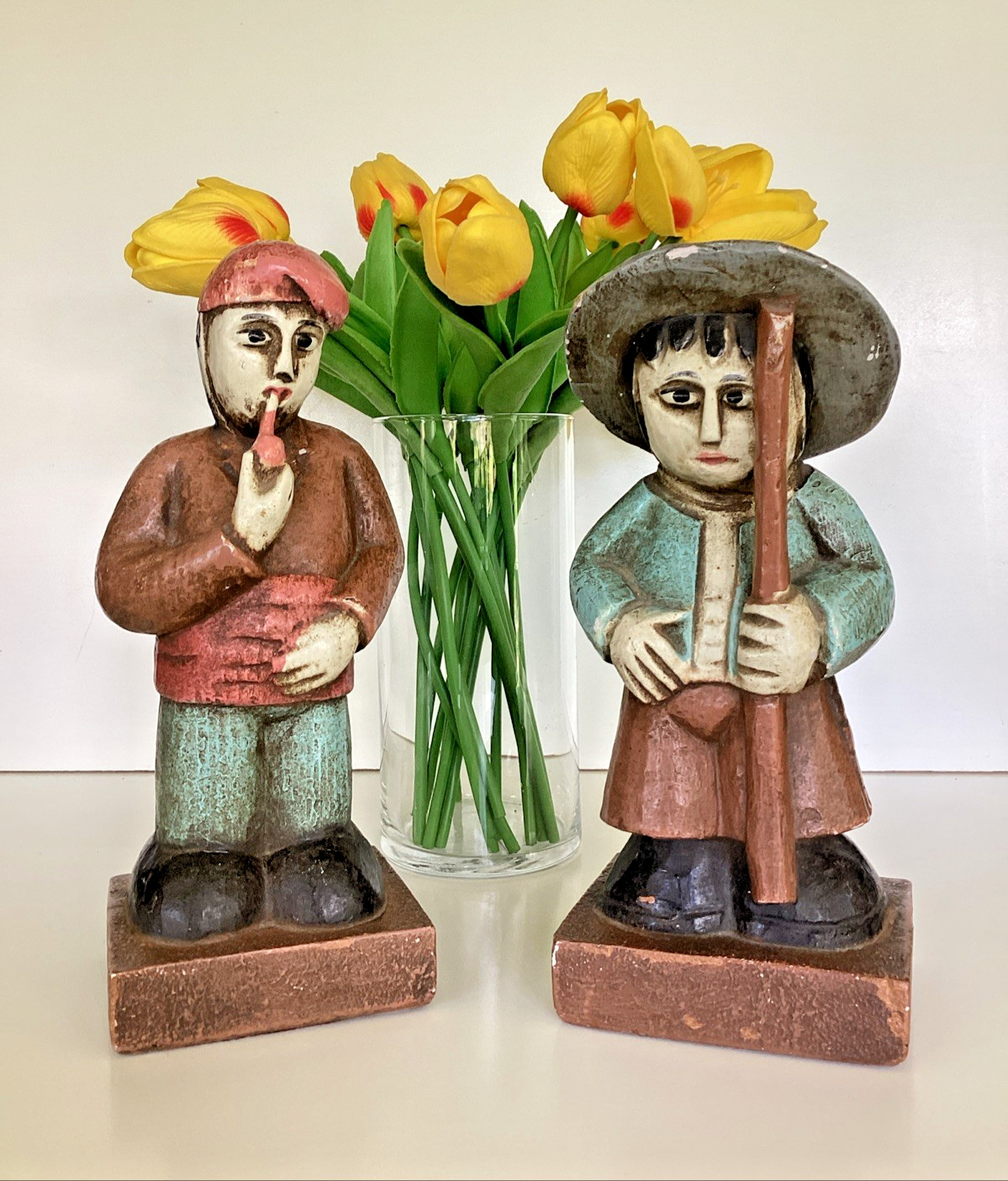 Vintage 1967 Ethan Allen Collection Bisque Man and Woman 9″ Tall Figurines